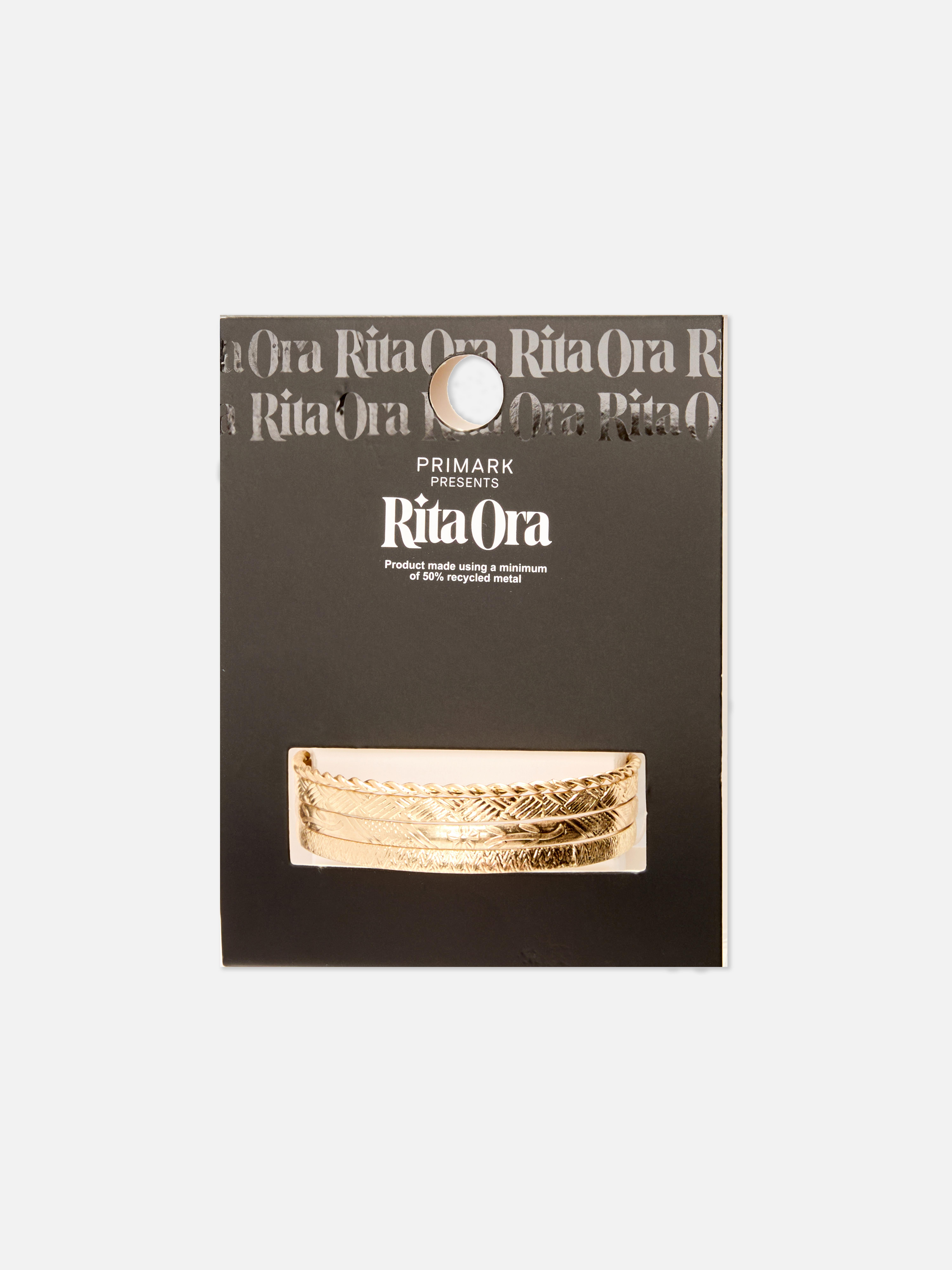 Gebürstete „Rita Ora“ Armreifen, 4er-Pack