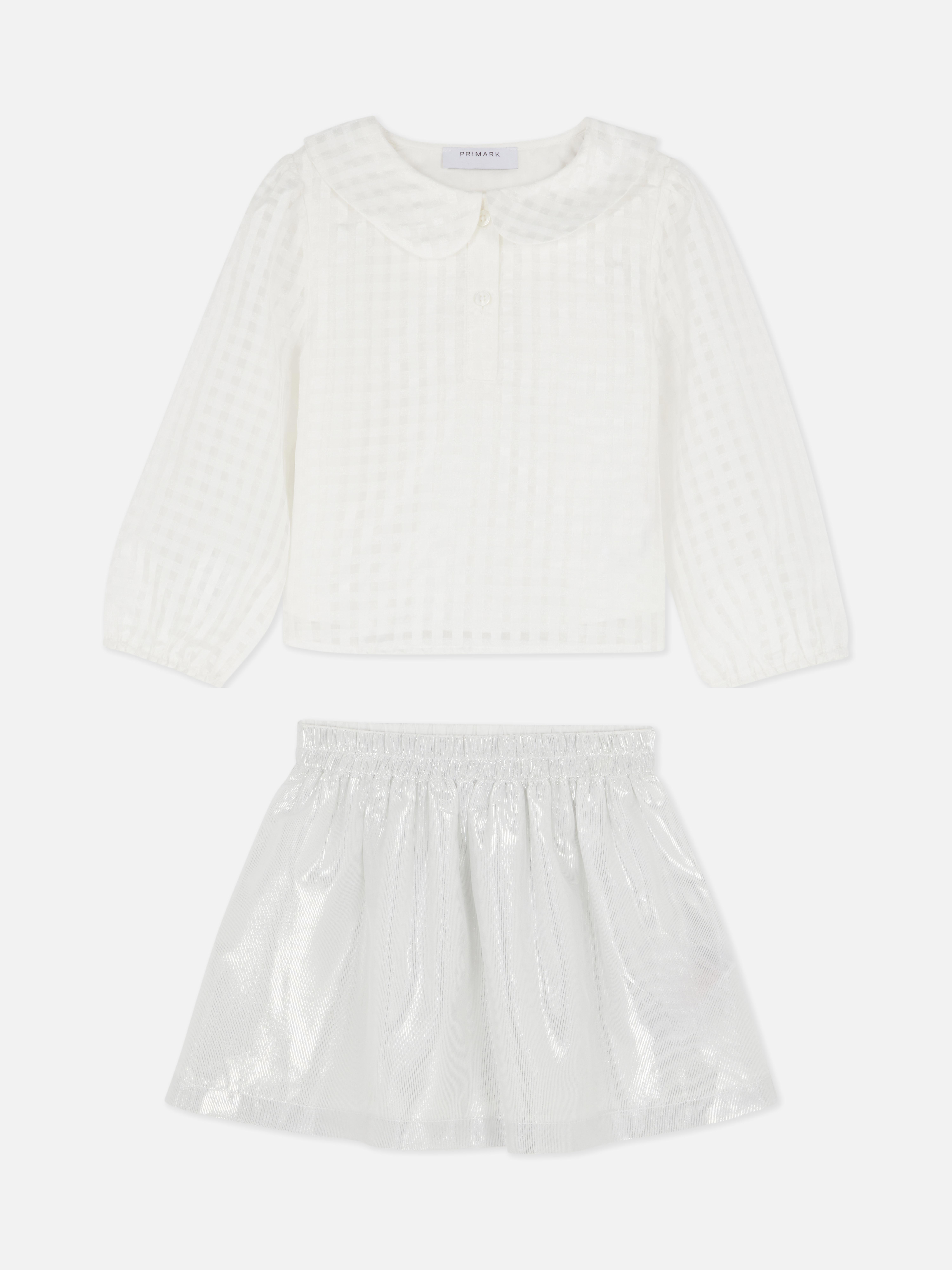 1.5-8yrs | Check Blouse and Skirt Set