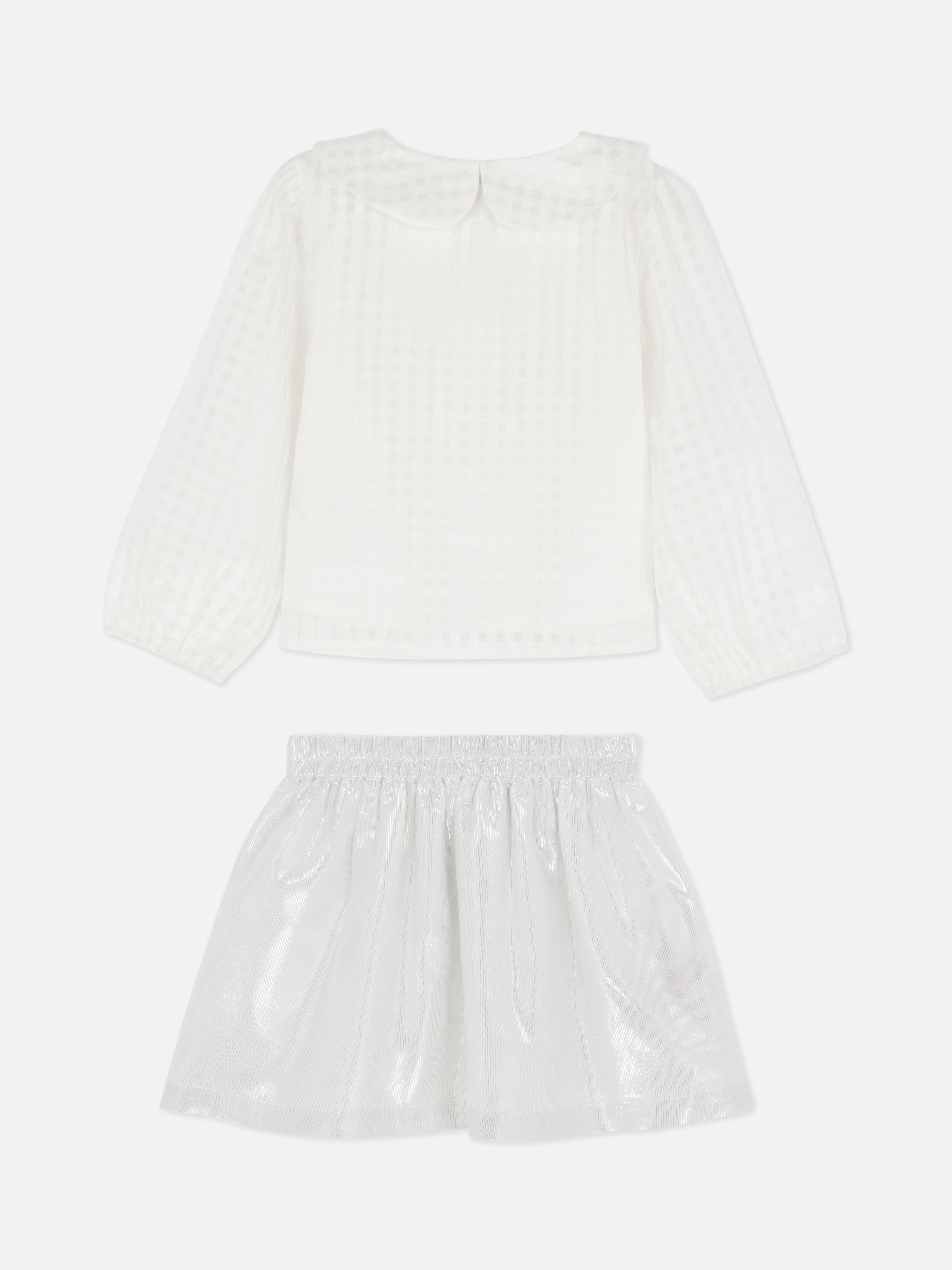 1.5-8yrs | Check Blouse and Skirt Set