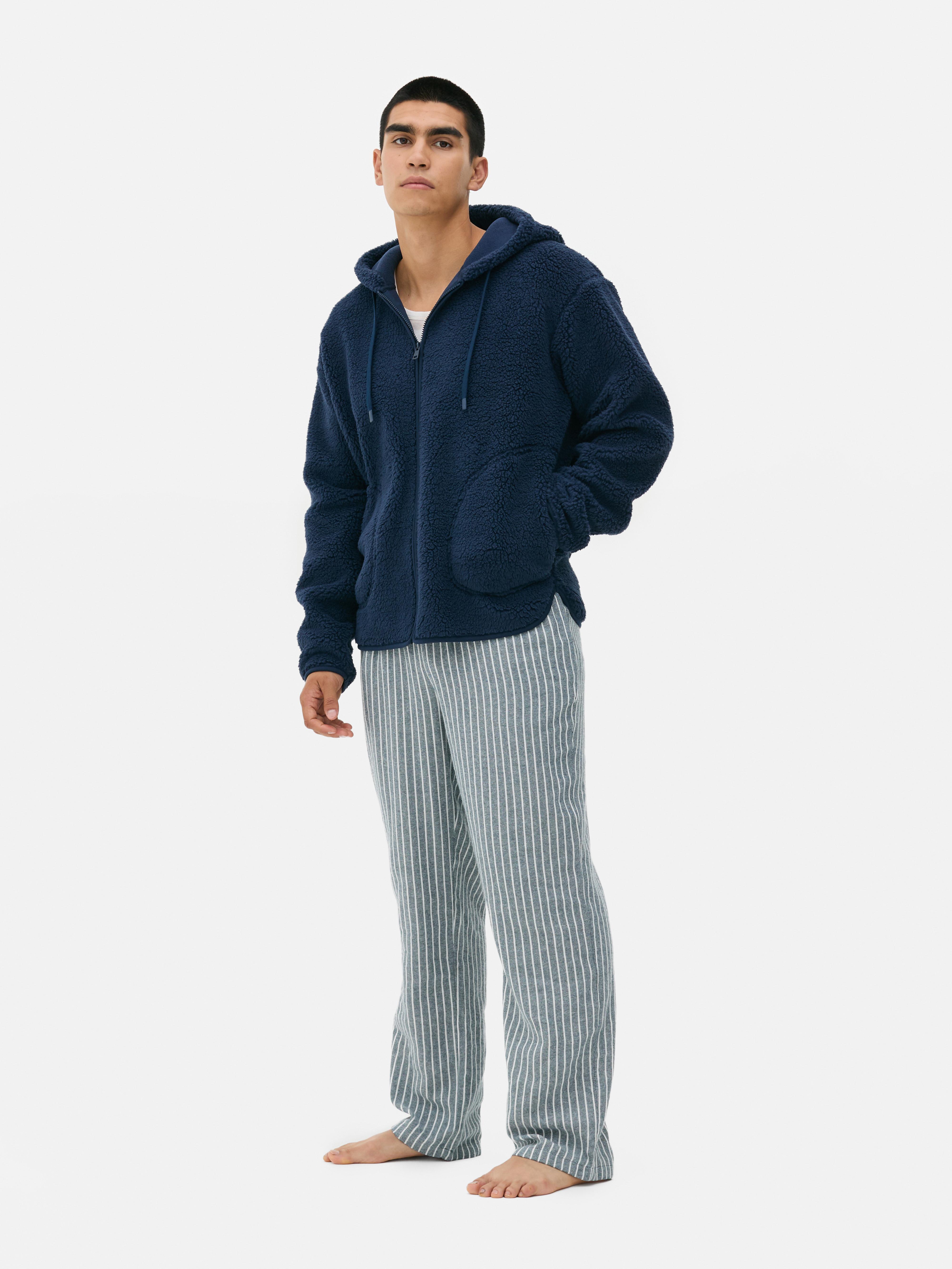 Lounge-Hoodie aus Borg mit Reißverschluss