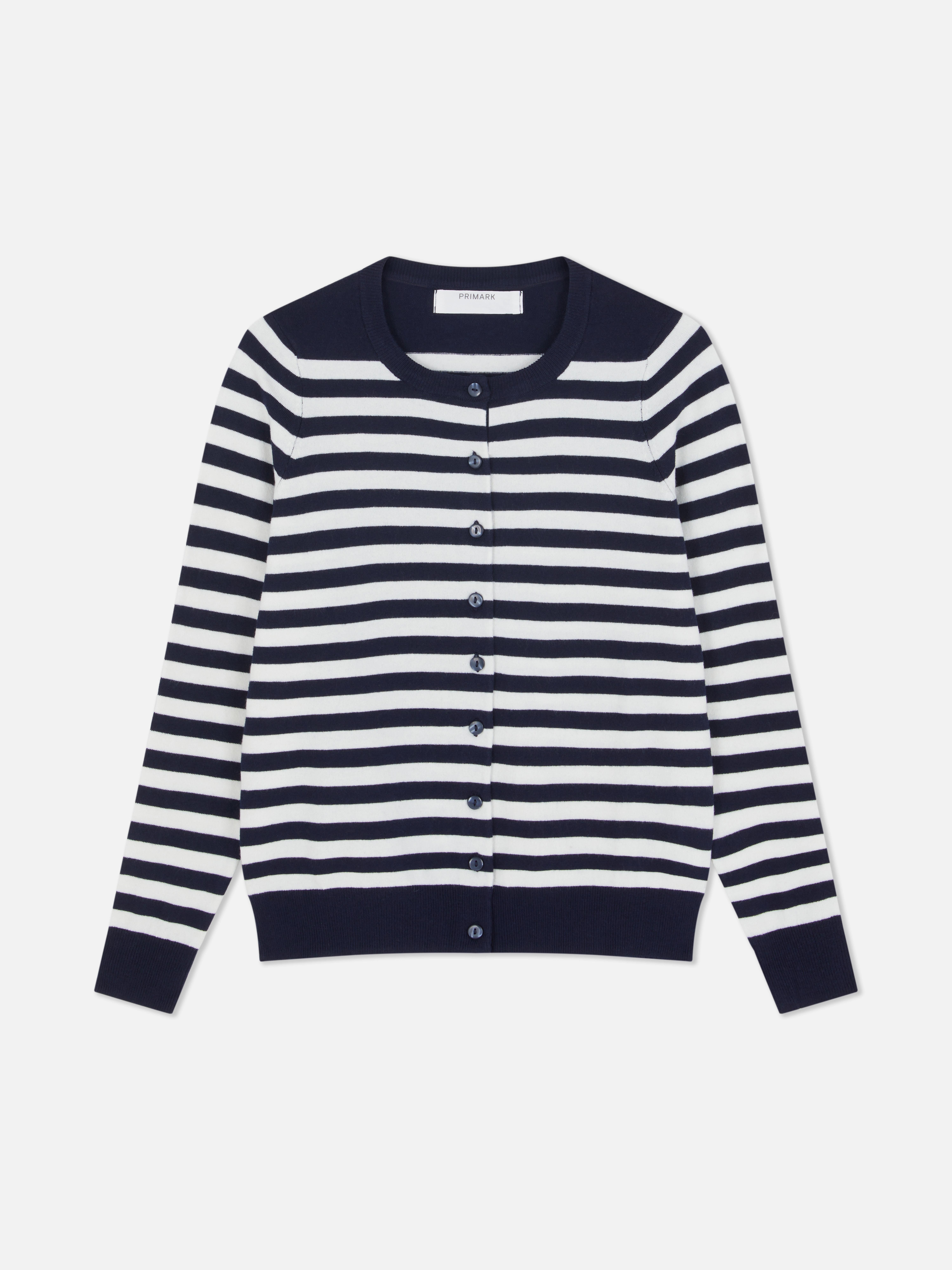 Cardigan girocollo a maniche lunghe