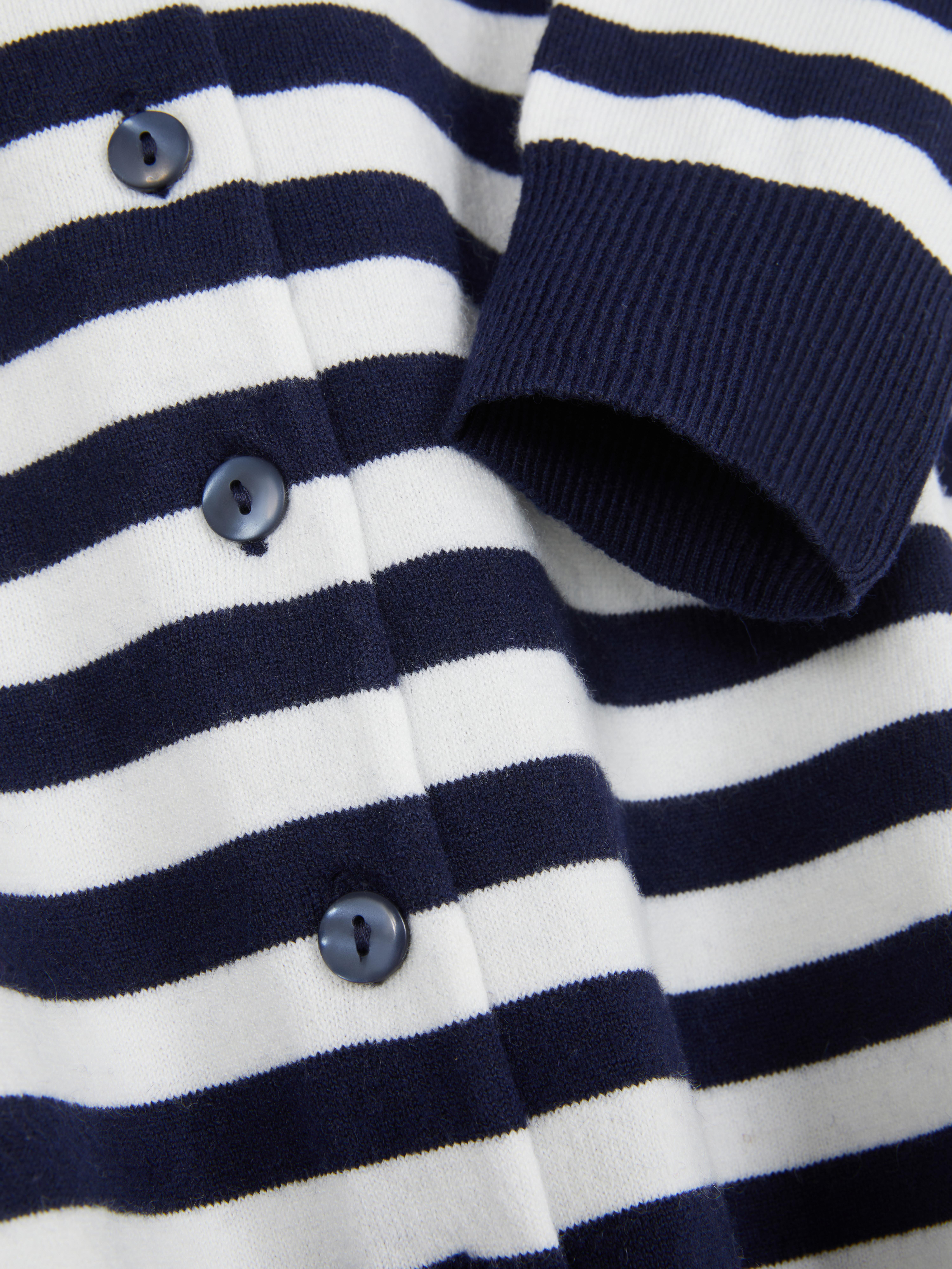 Cardigan girocollo a maniche lunghe