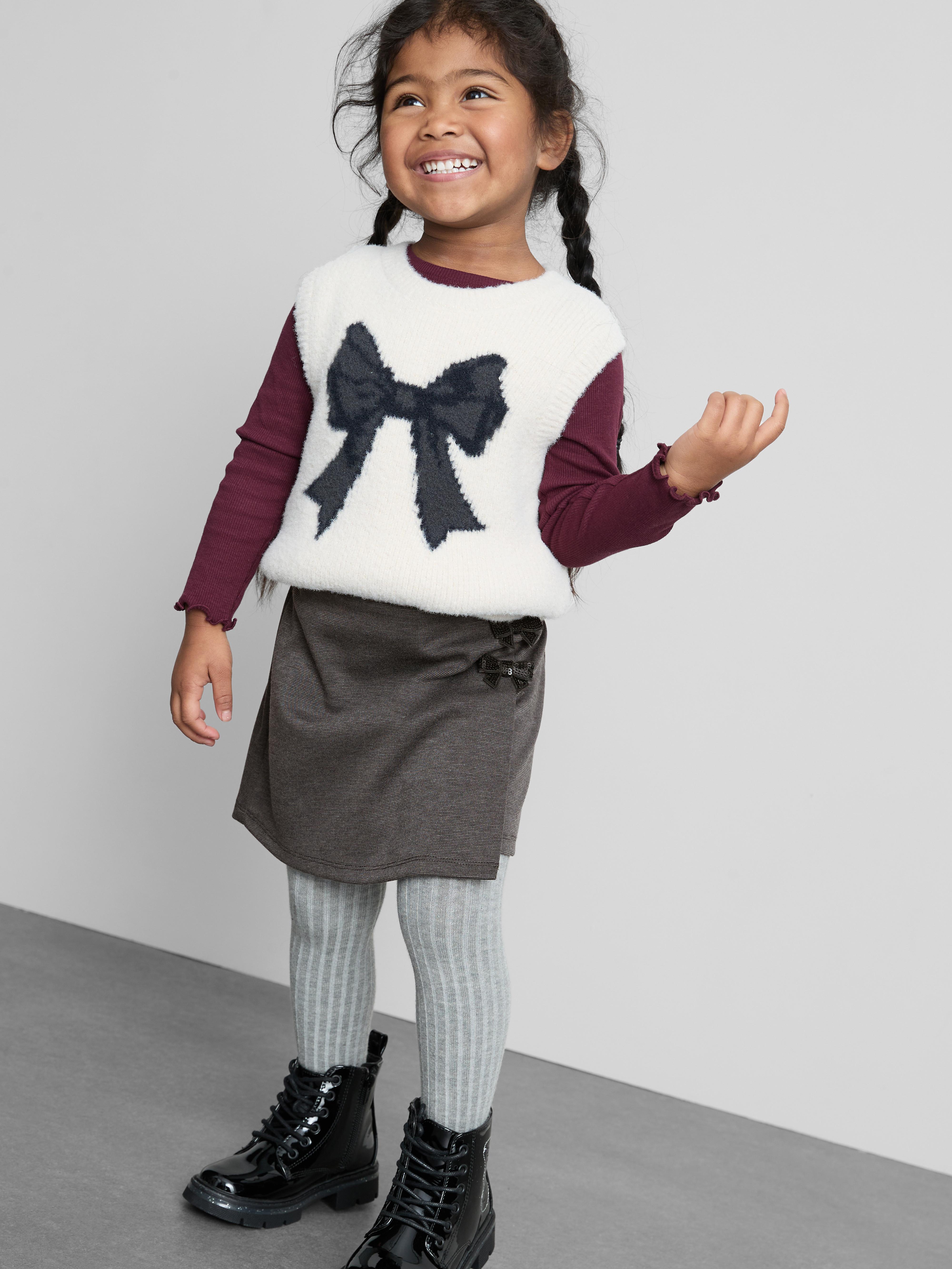 1,5-8 anni | Skort portafoglio fiocchi e paillettes