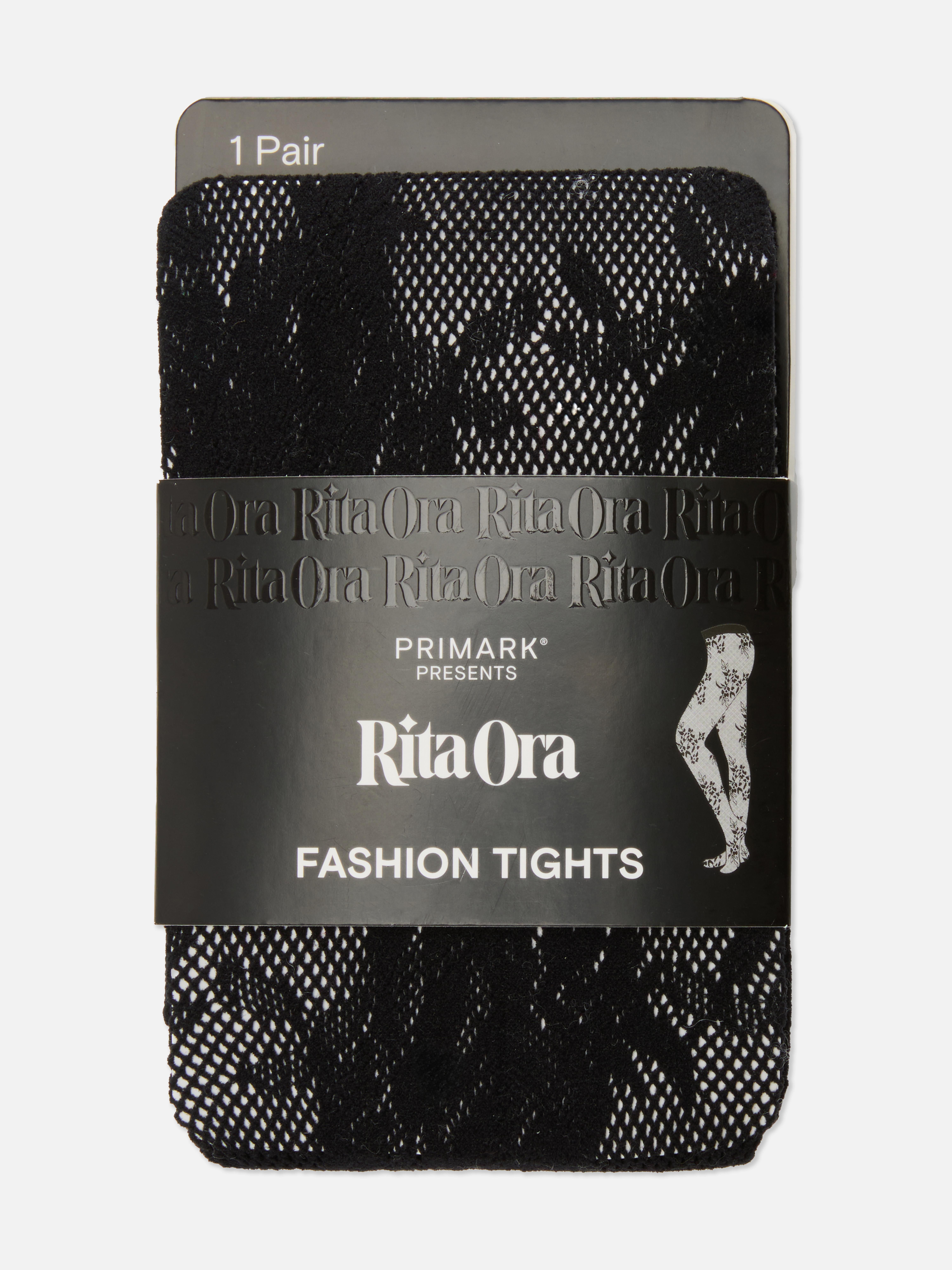 Čipkaste mrežaste hlačne nogavice Rita Ora, 1 kos