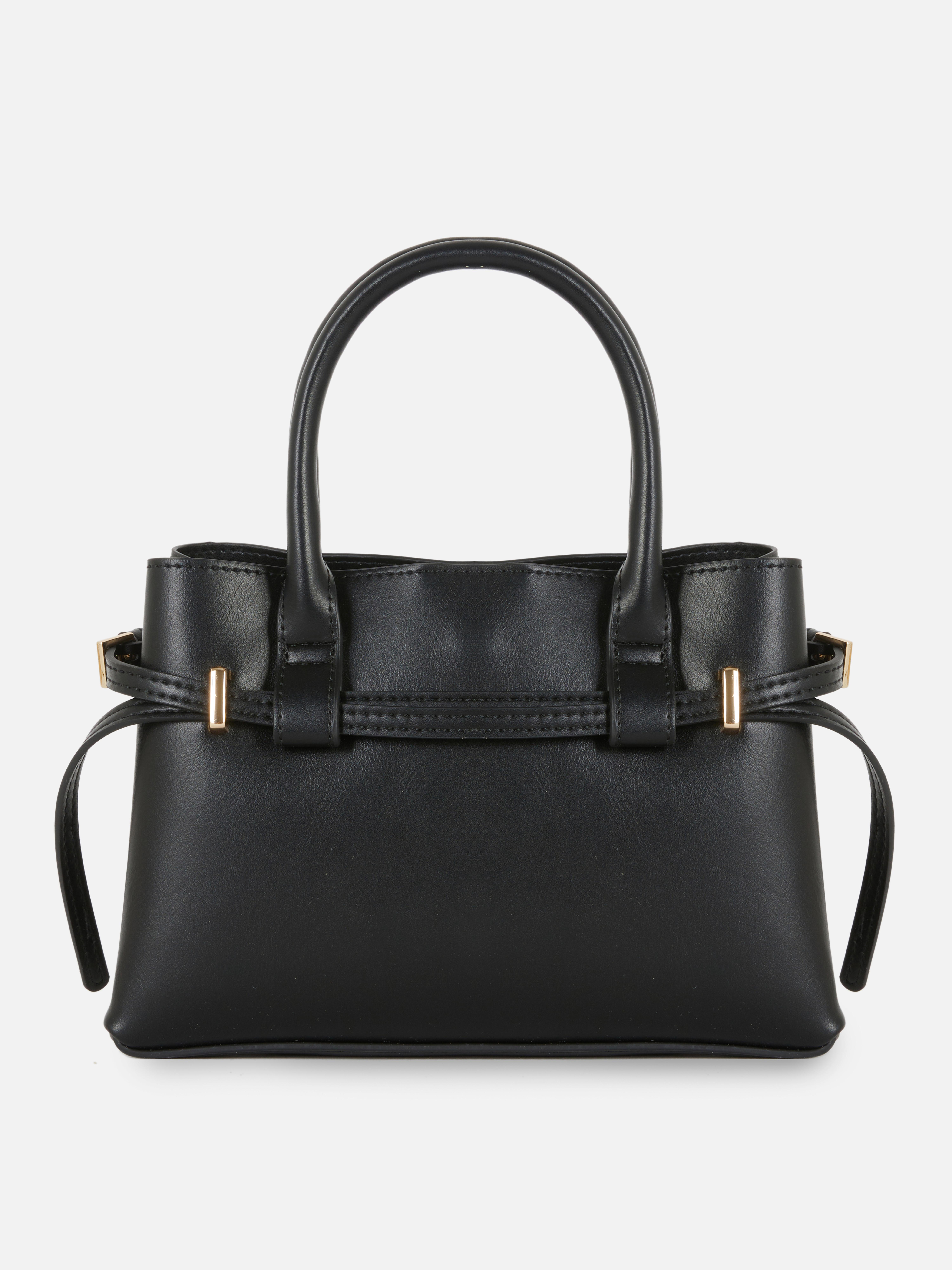 Belt Detail Tote Bag Black