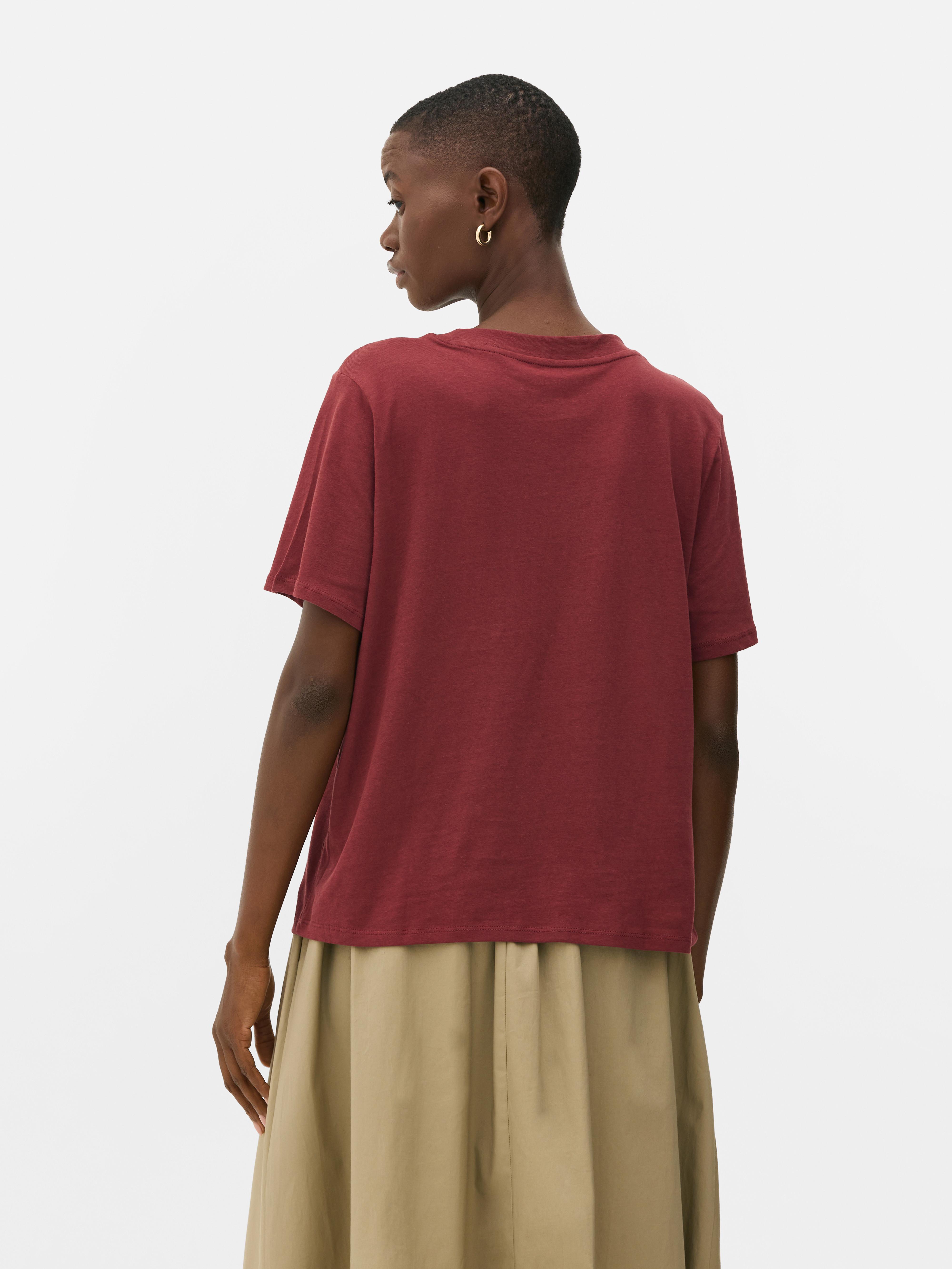 T-shirt à manches courtes et motif en coton