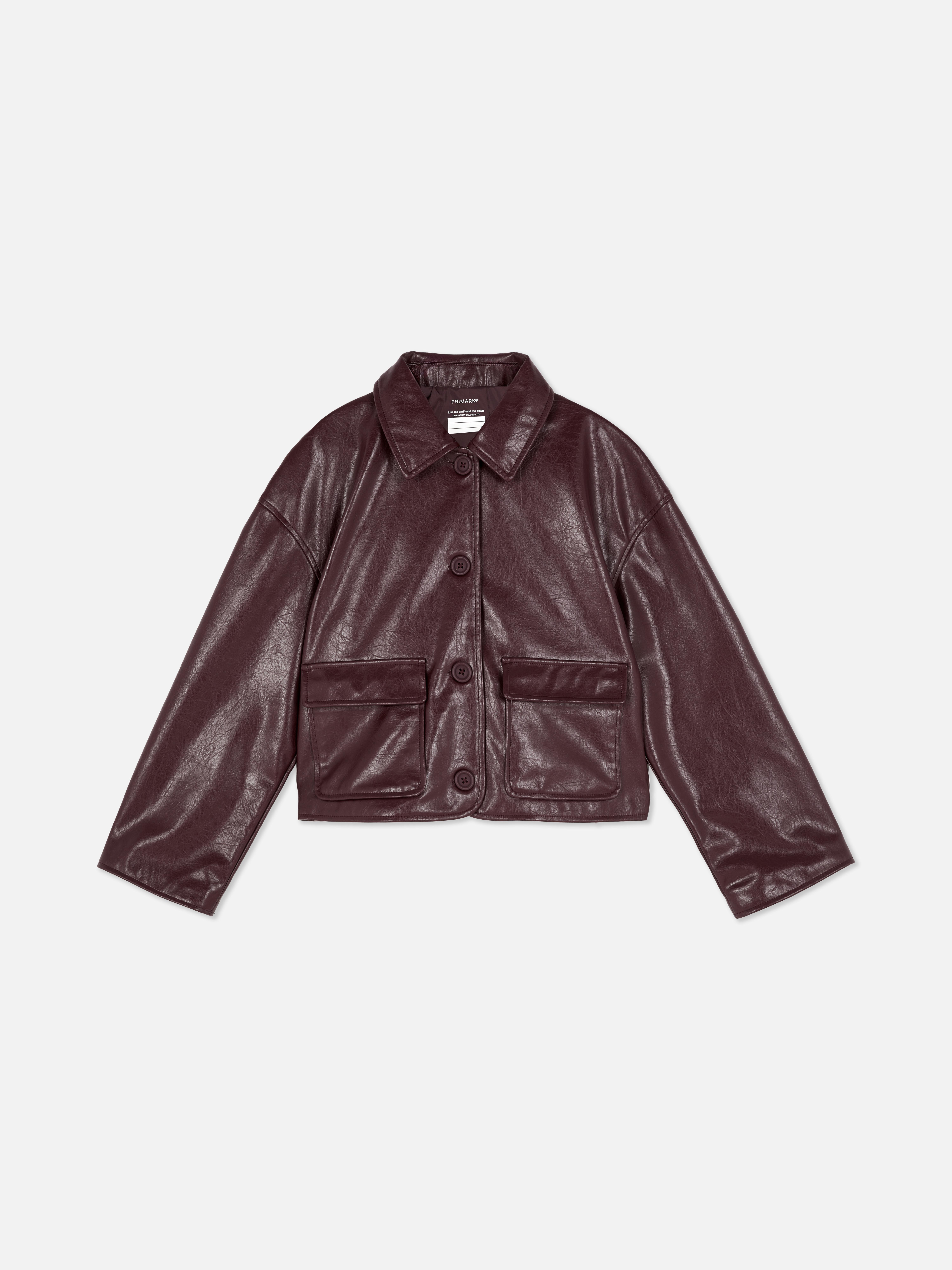 7-15yrs | Faux Leather Shacket