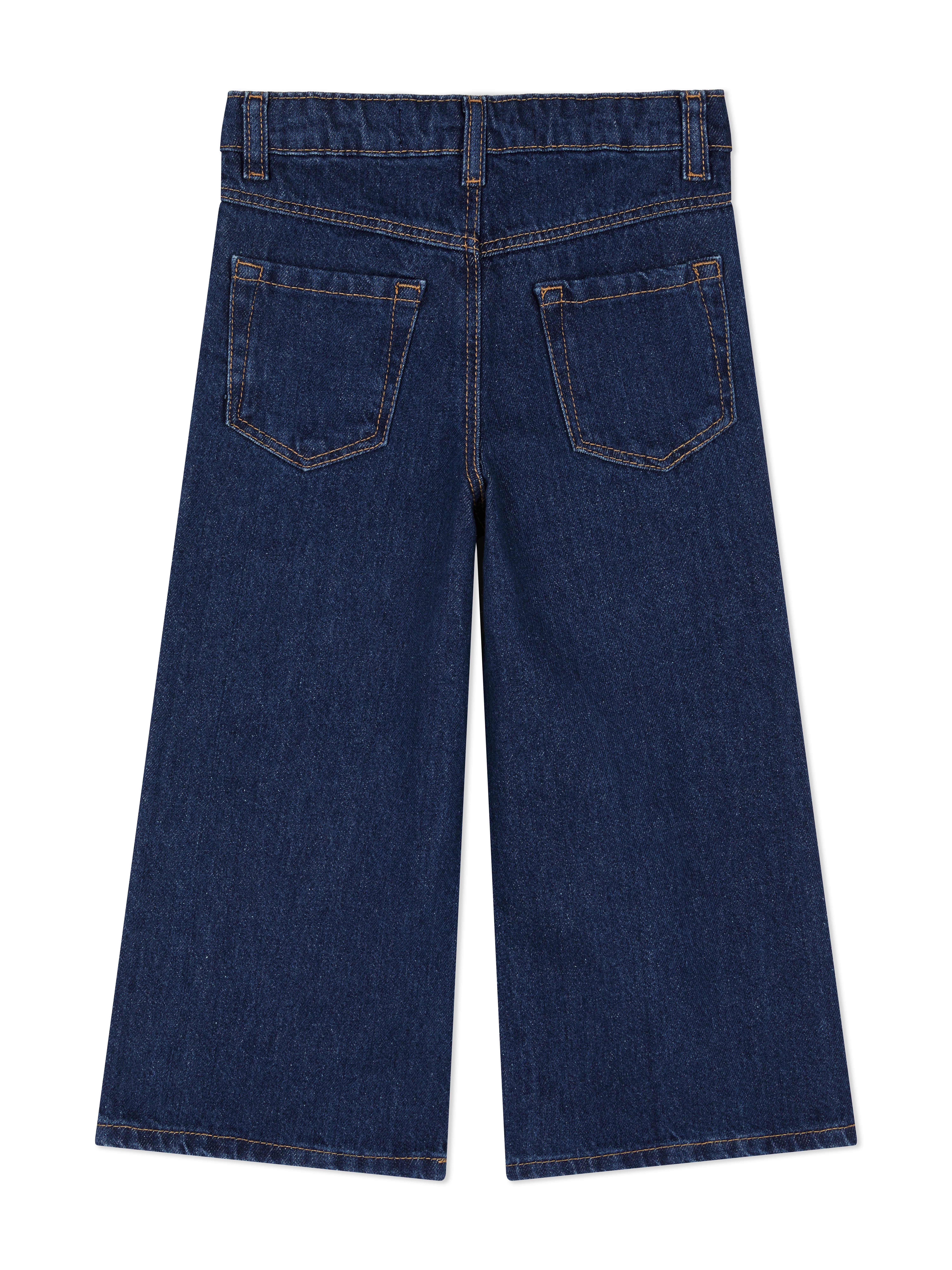 1,5–8 Jahre | Bestickte Jeans mit weitem Bein