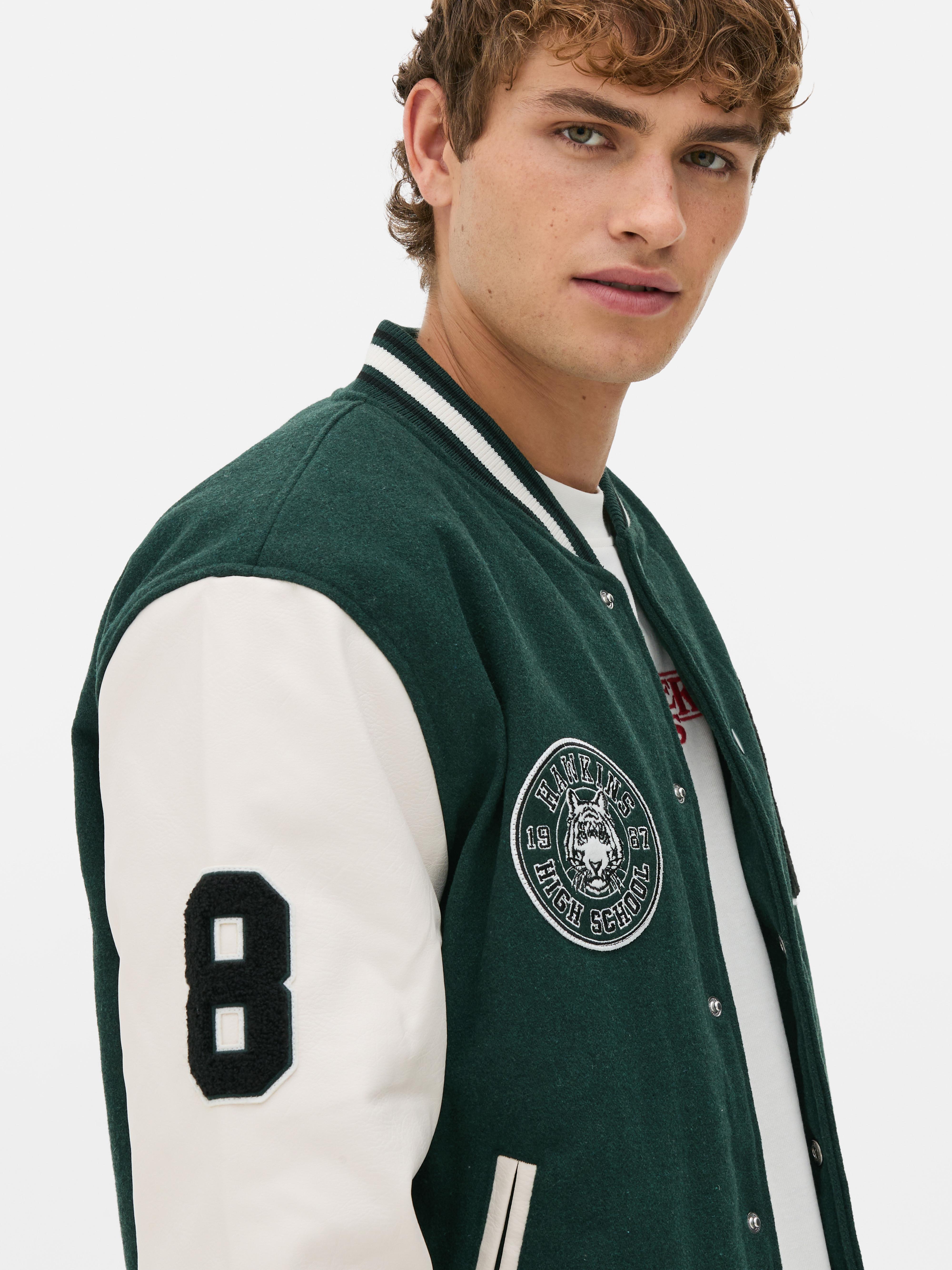 Blouson style universitaire Stranger Things Hawkins Tigers