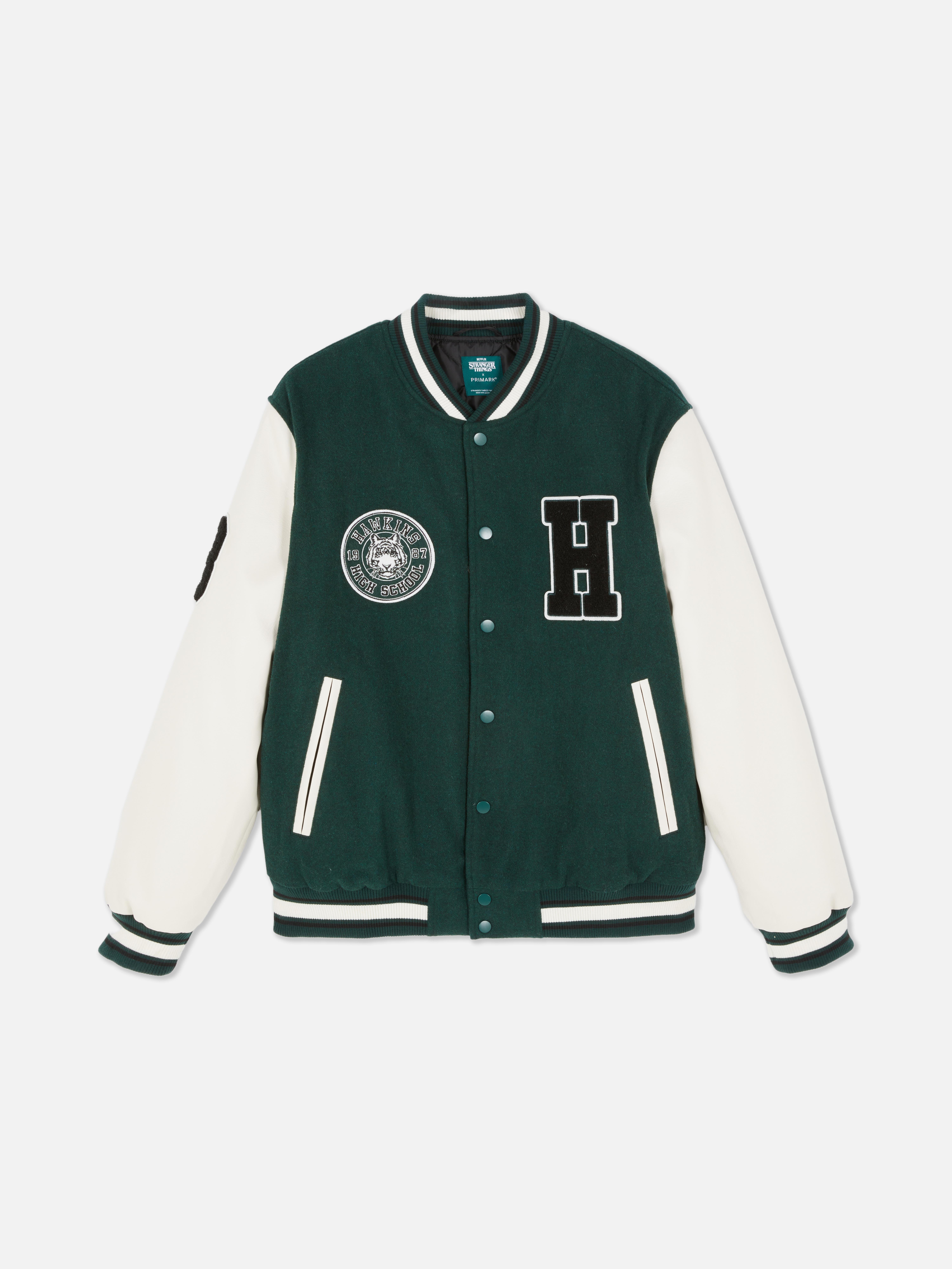 Blouson style universitaire Stranger Things Hawkins Tigers