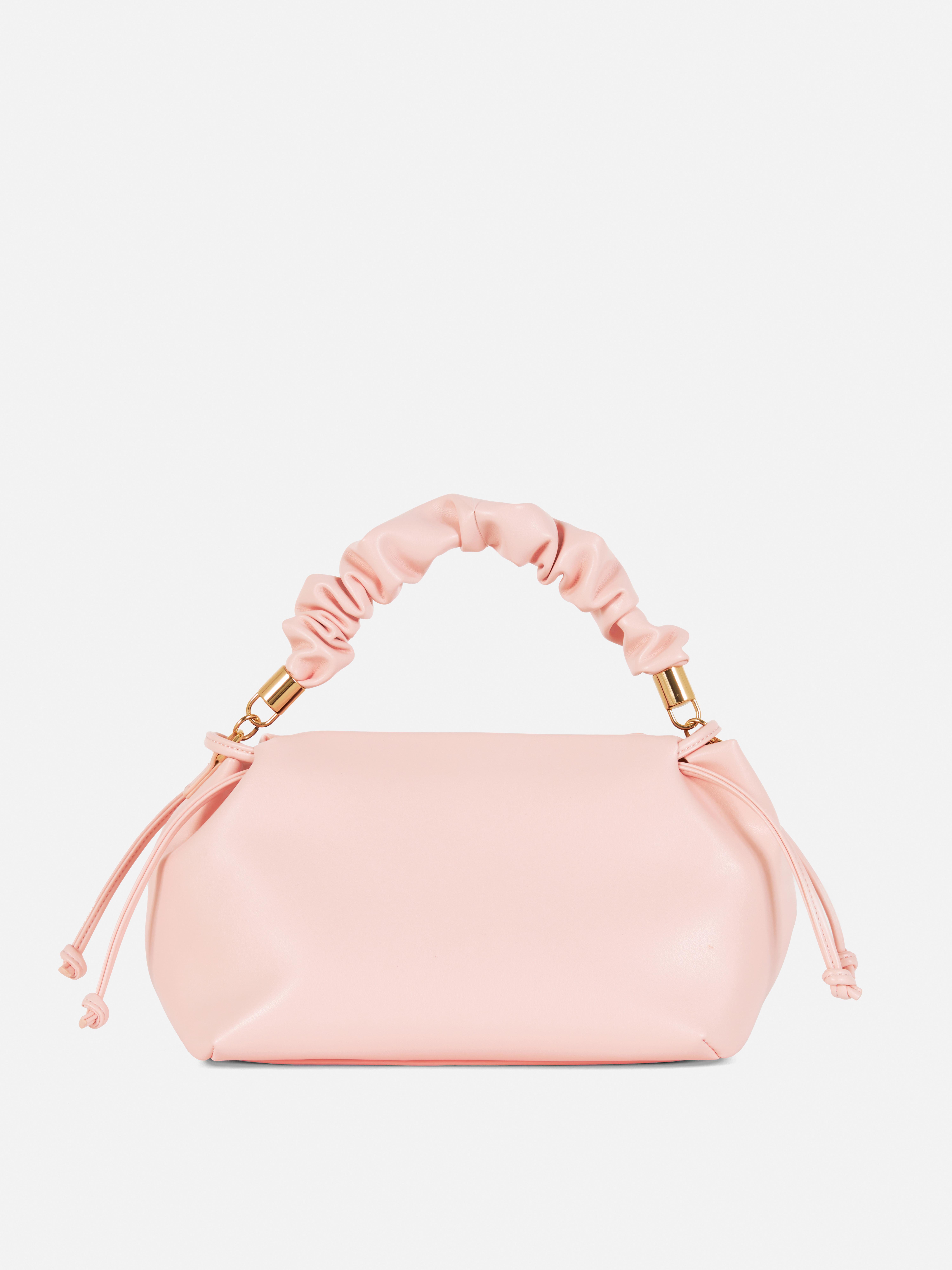 Borsa arricciata con manico