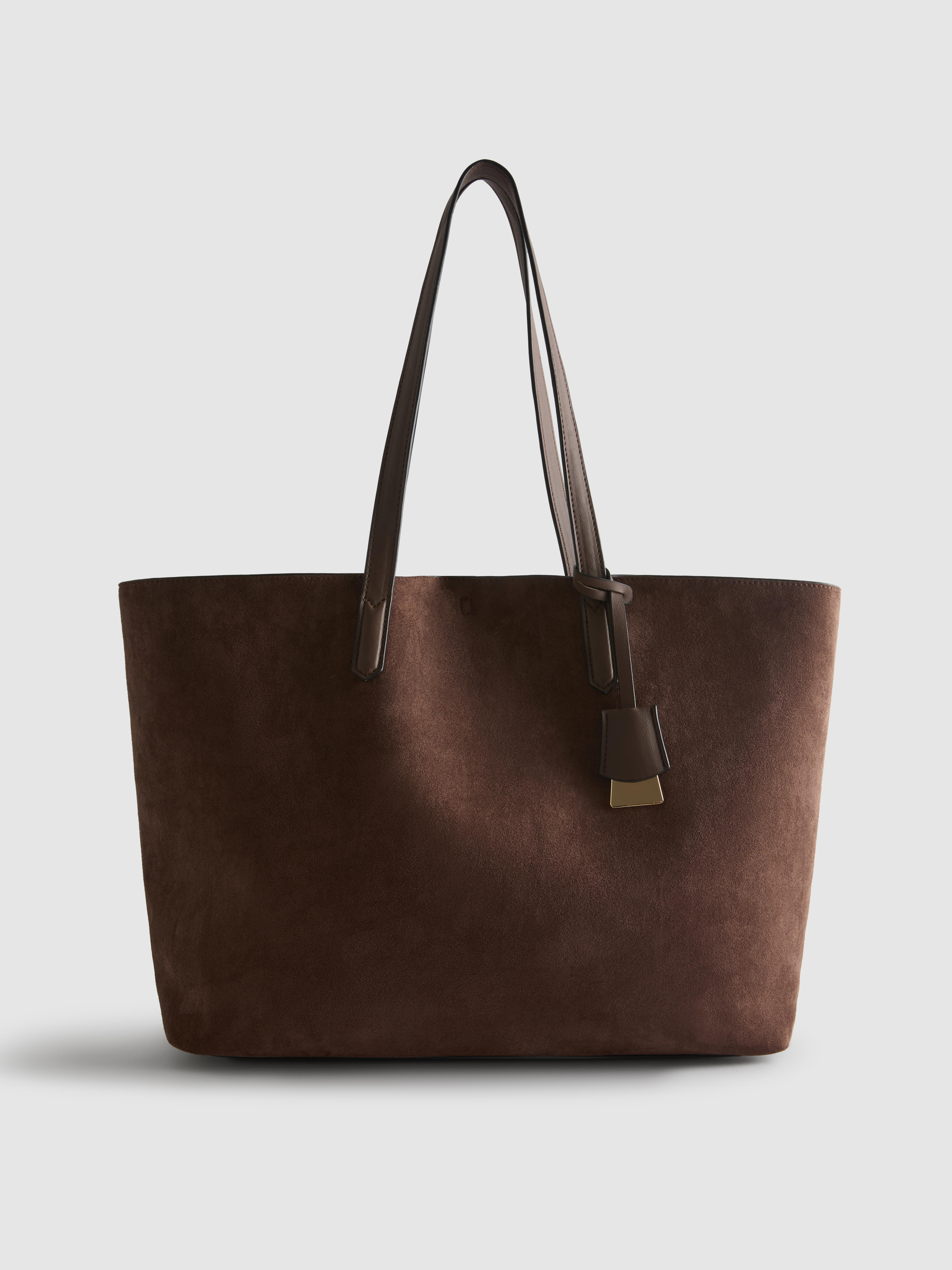 Cabas en simili cuir effet daim