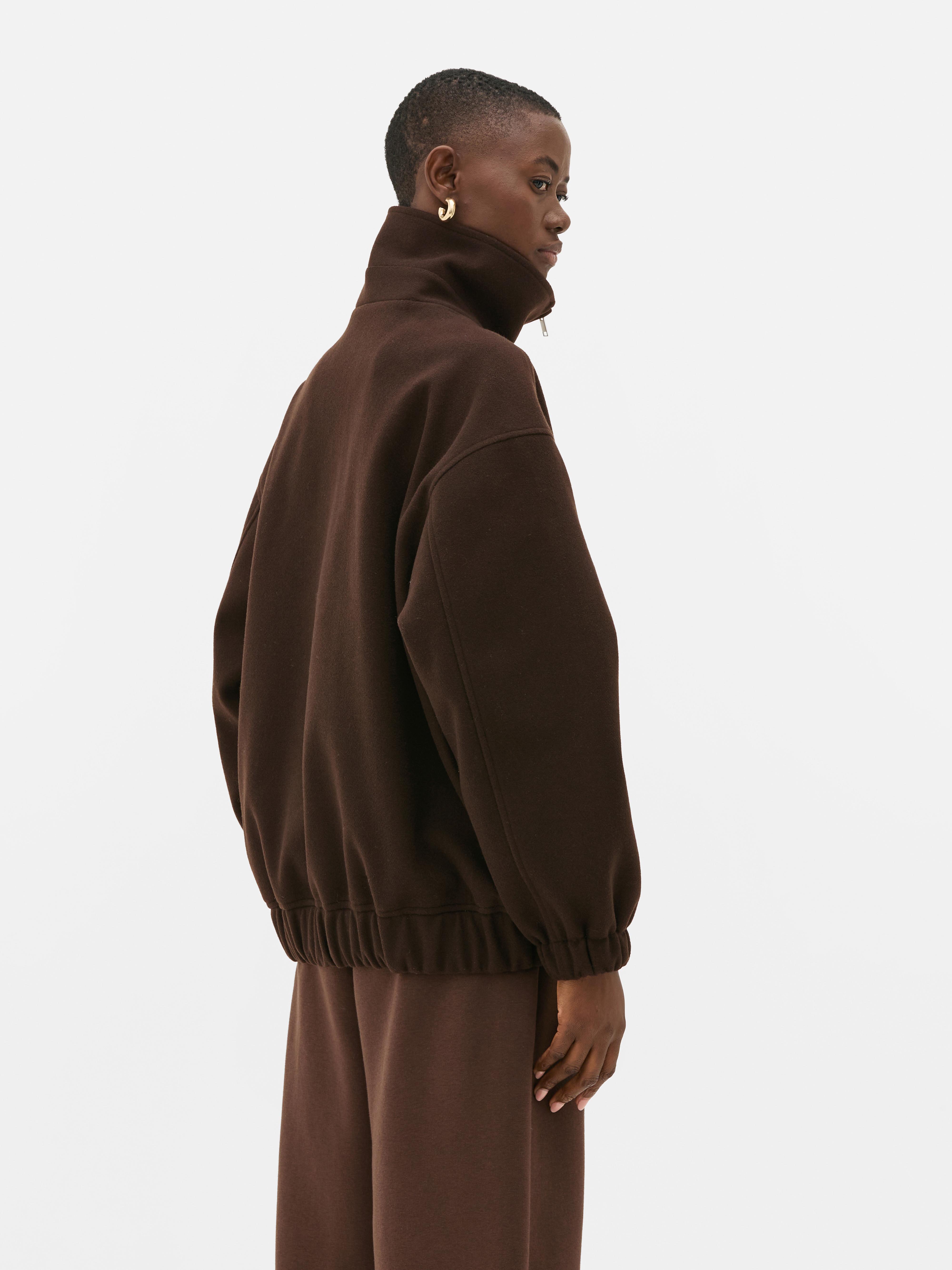 Relaxed Funnel Bomber Jacket