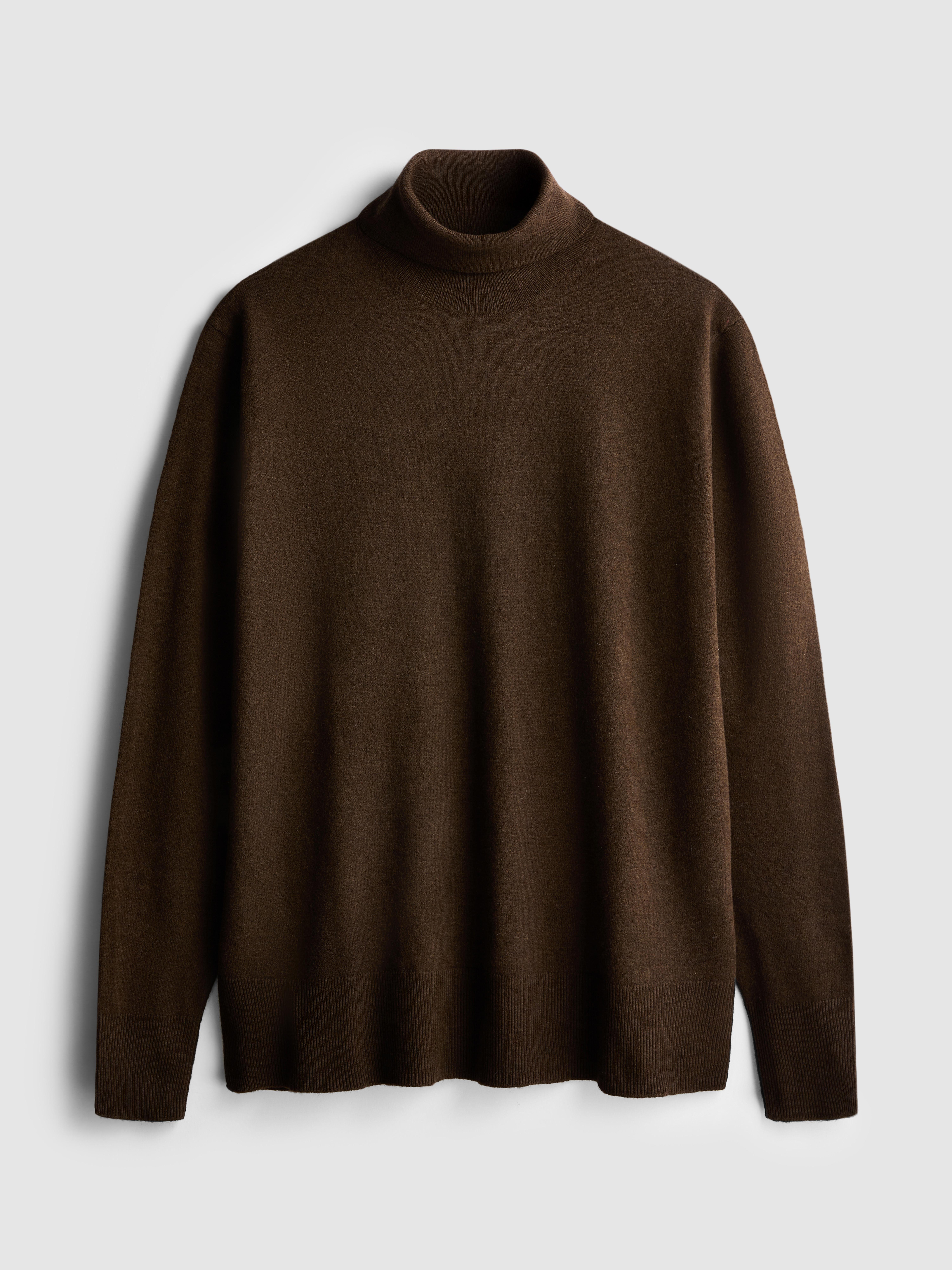 Soft Turtle Neck Jumper Chocolate