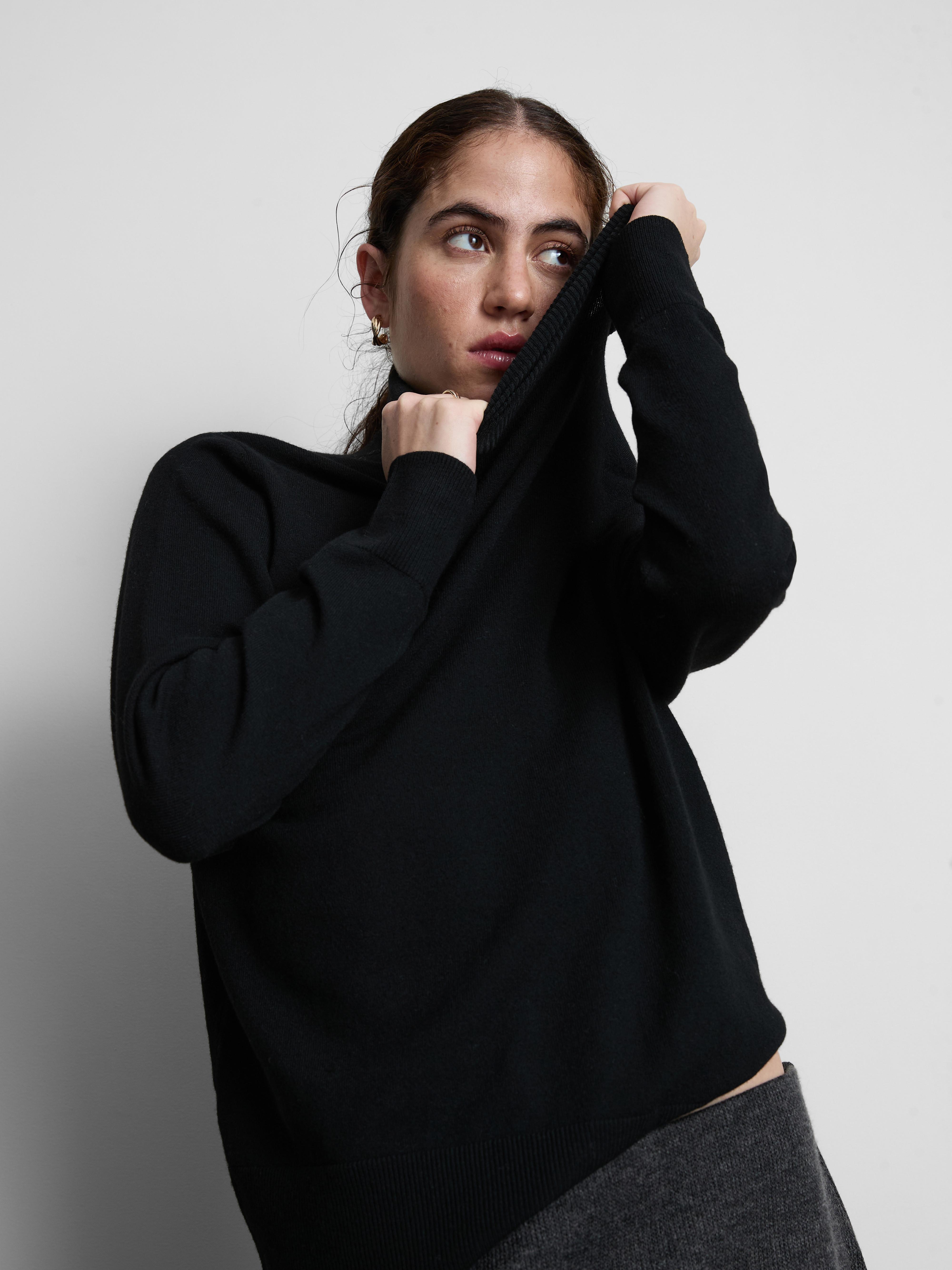 Pull doux à col roulé