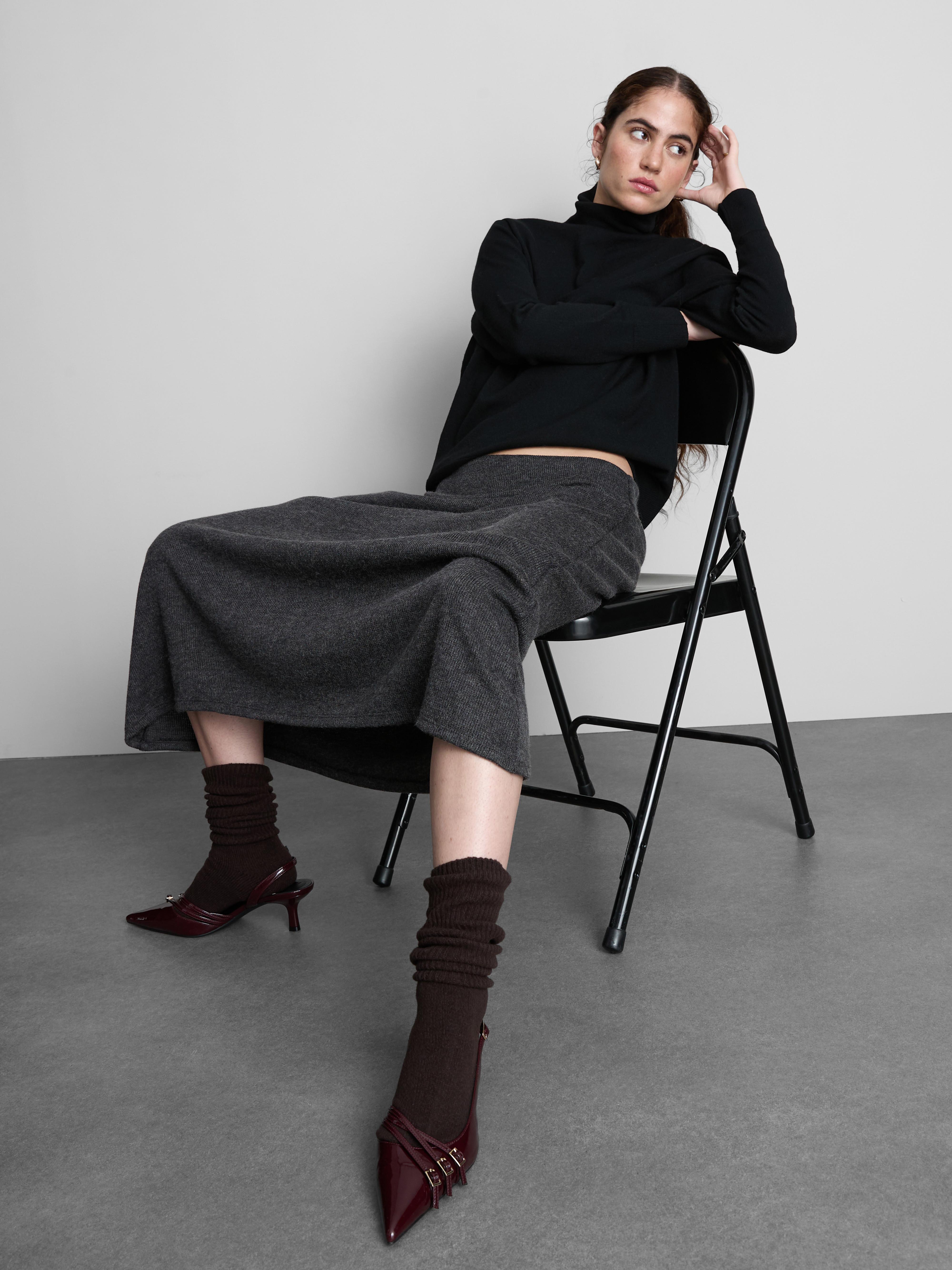 Pull doux à col roulé