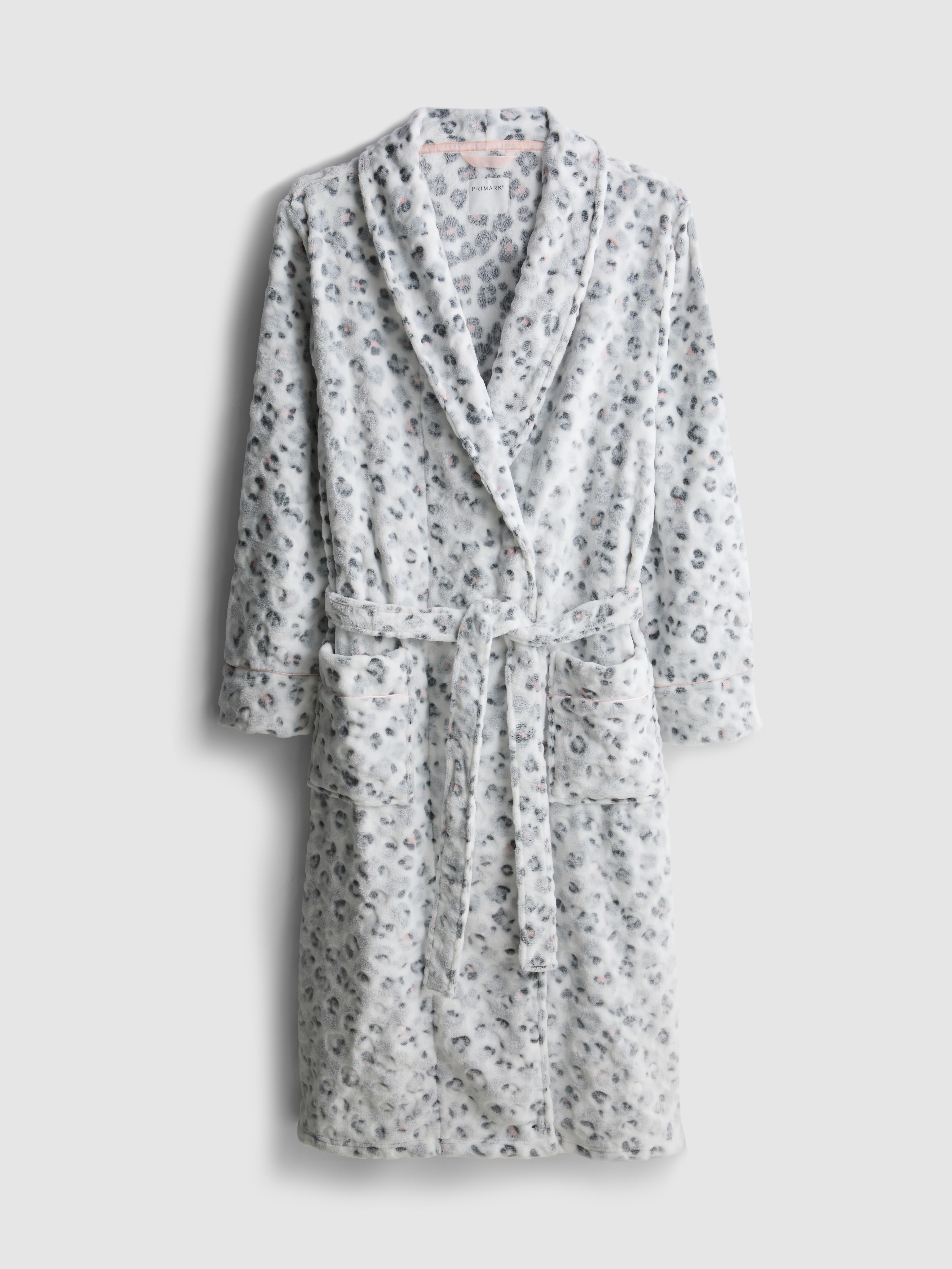 Udobna srednje dolga jutranja halja s pasom