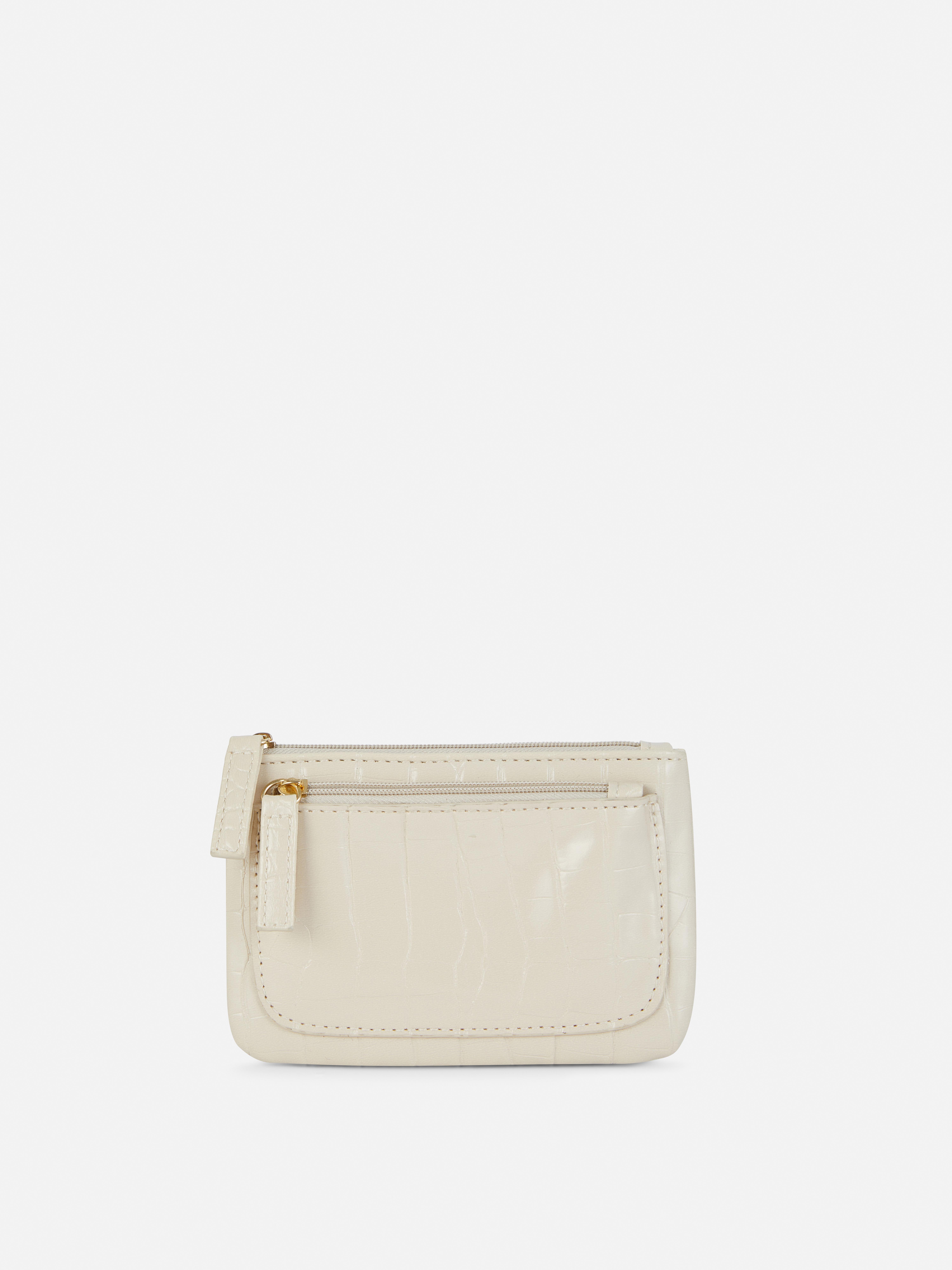 Porte-monnaie en simili cuir effet croco