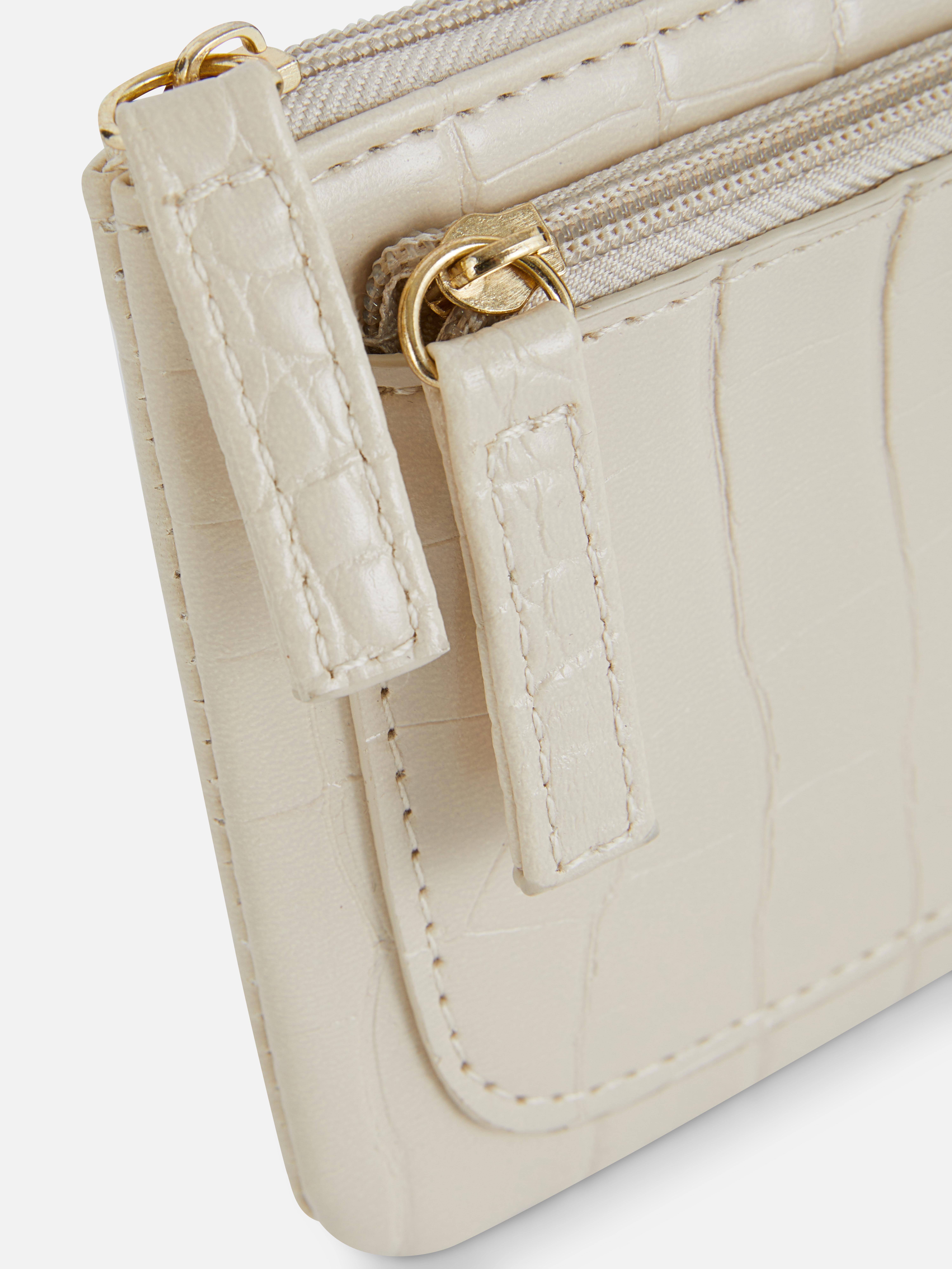 Porte-monnaie en simili cuir effet croco
