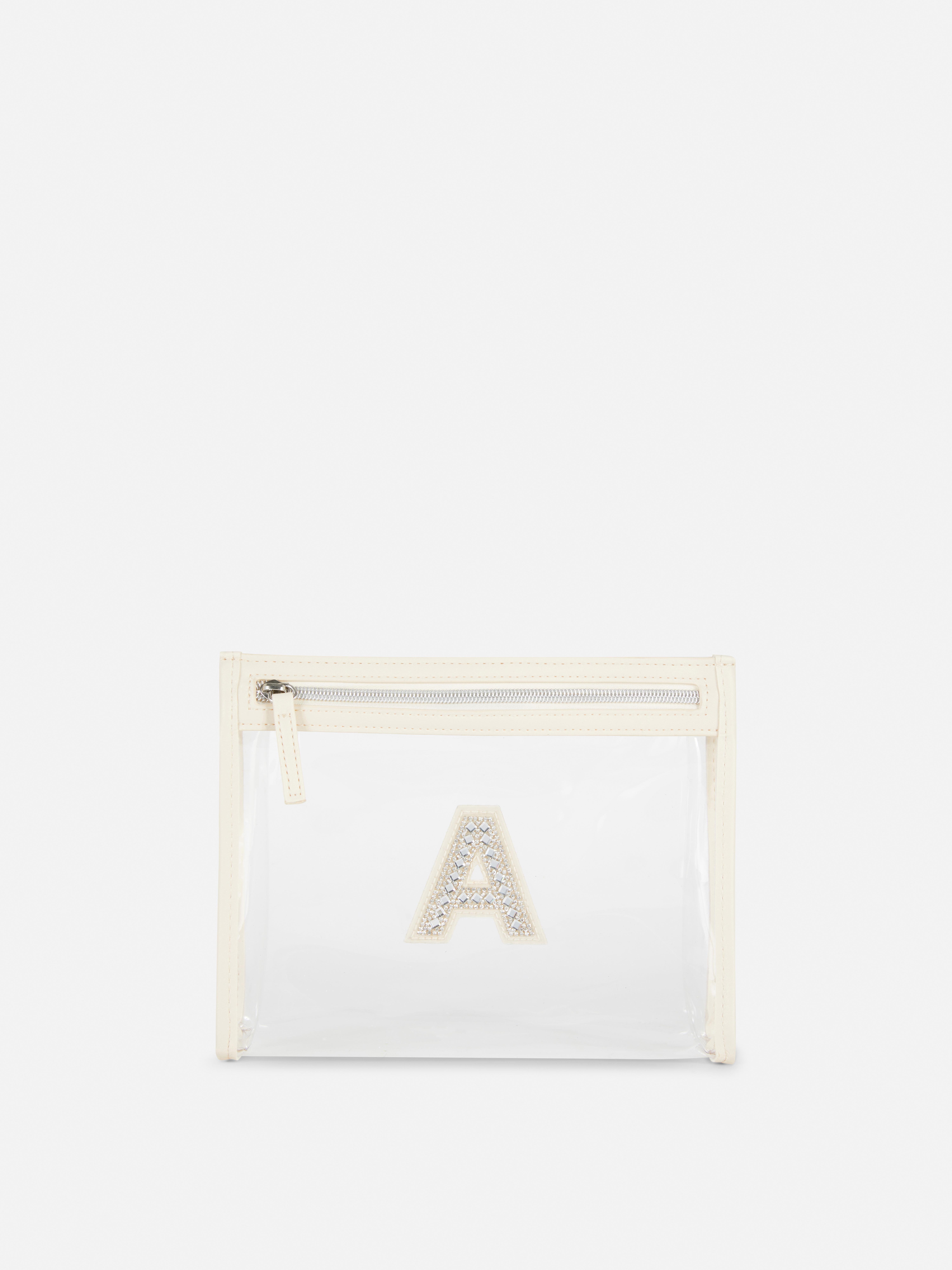 Pochette in perspex con iniziale
