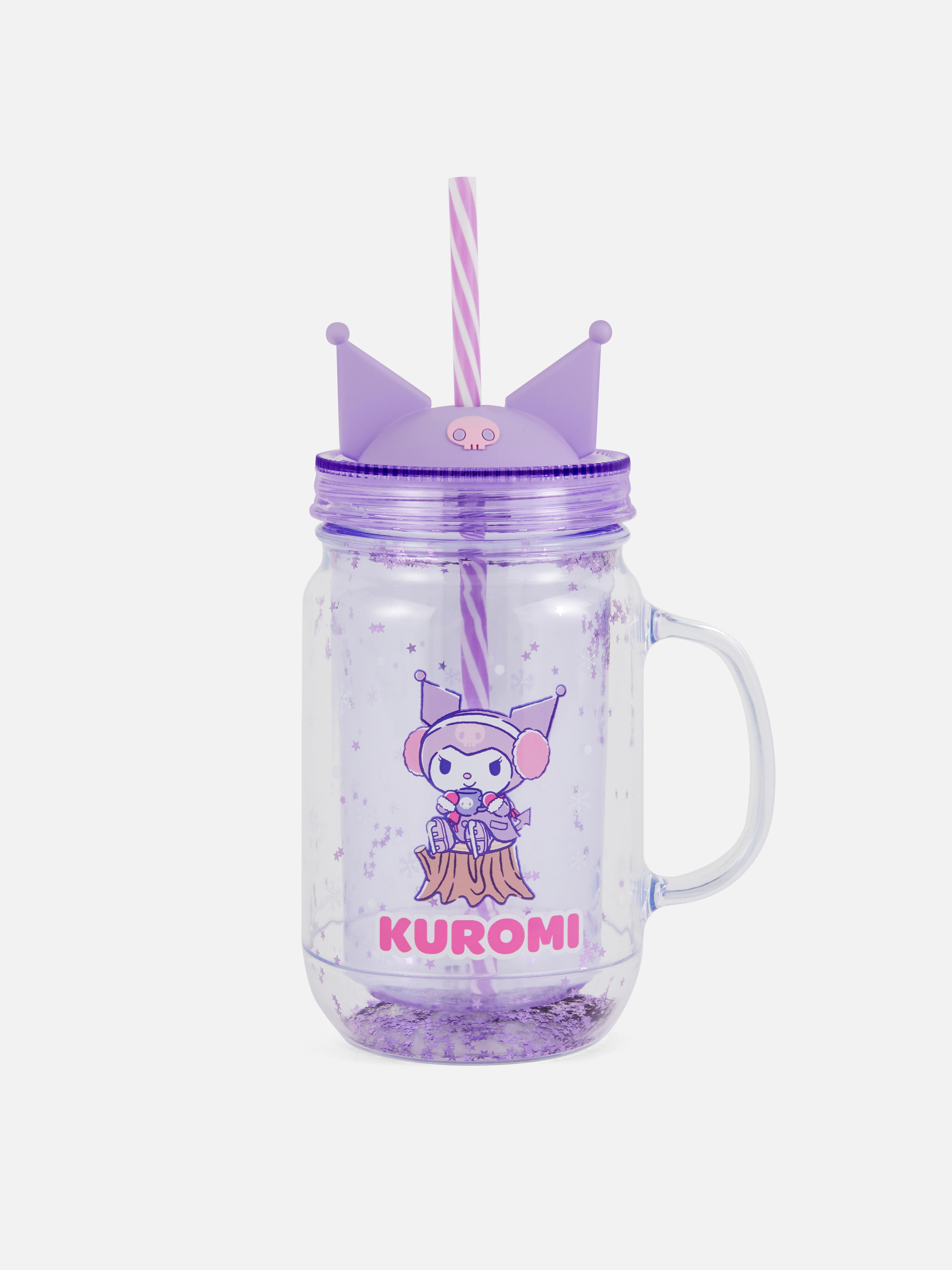 Cană cu pai Kuromi Hello Kitty
