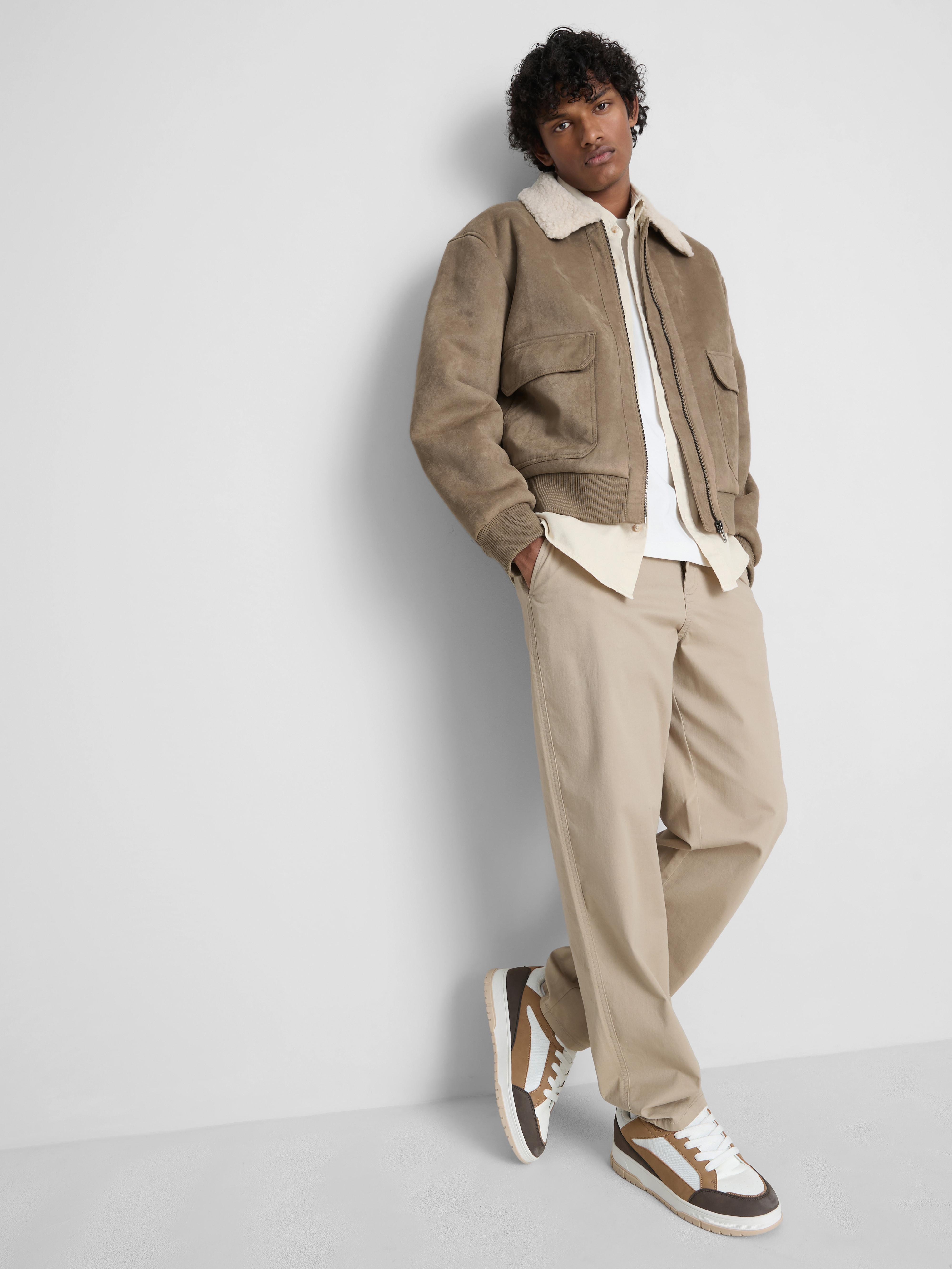 Jakna iz umetnega semiša z zadrgo