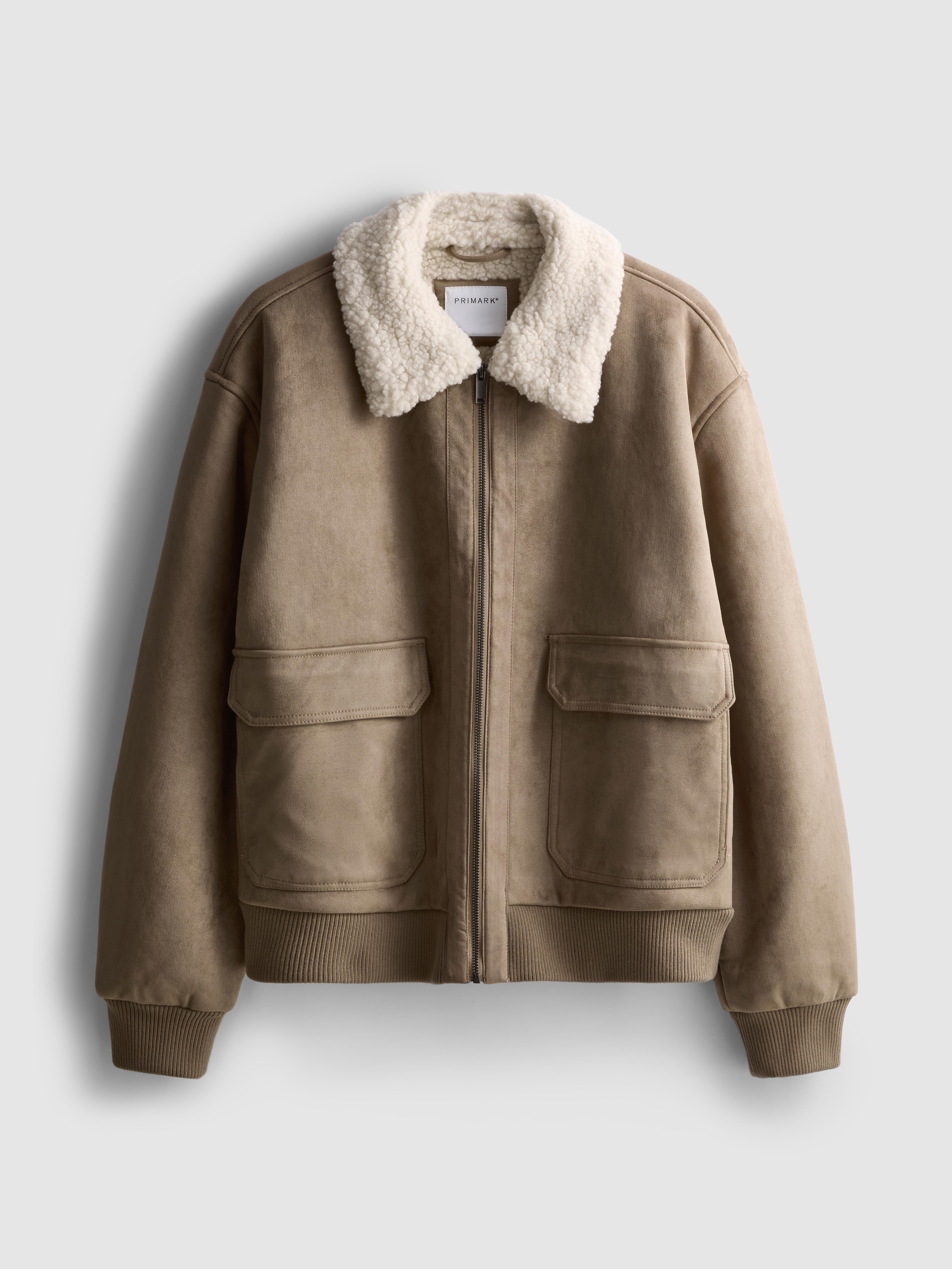 Faux Suede Zip-Up Jacket