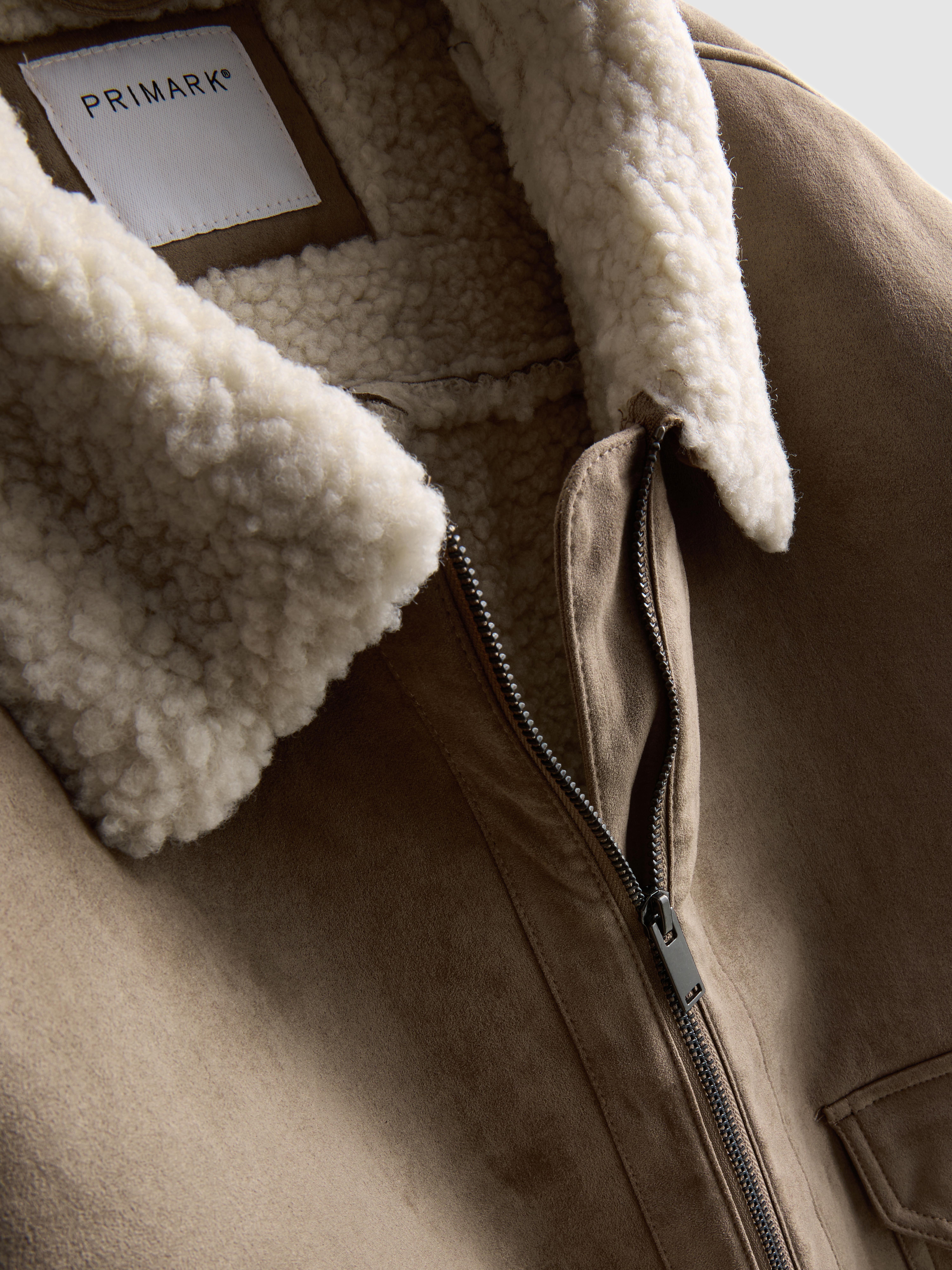 Faux Suede Zip-Up Jacket