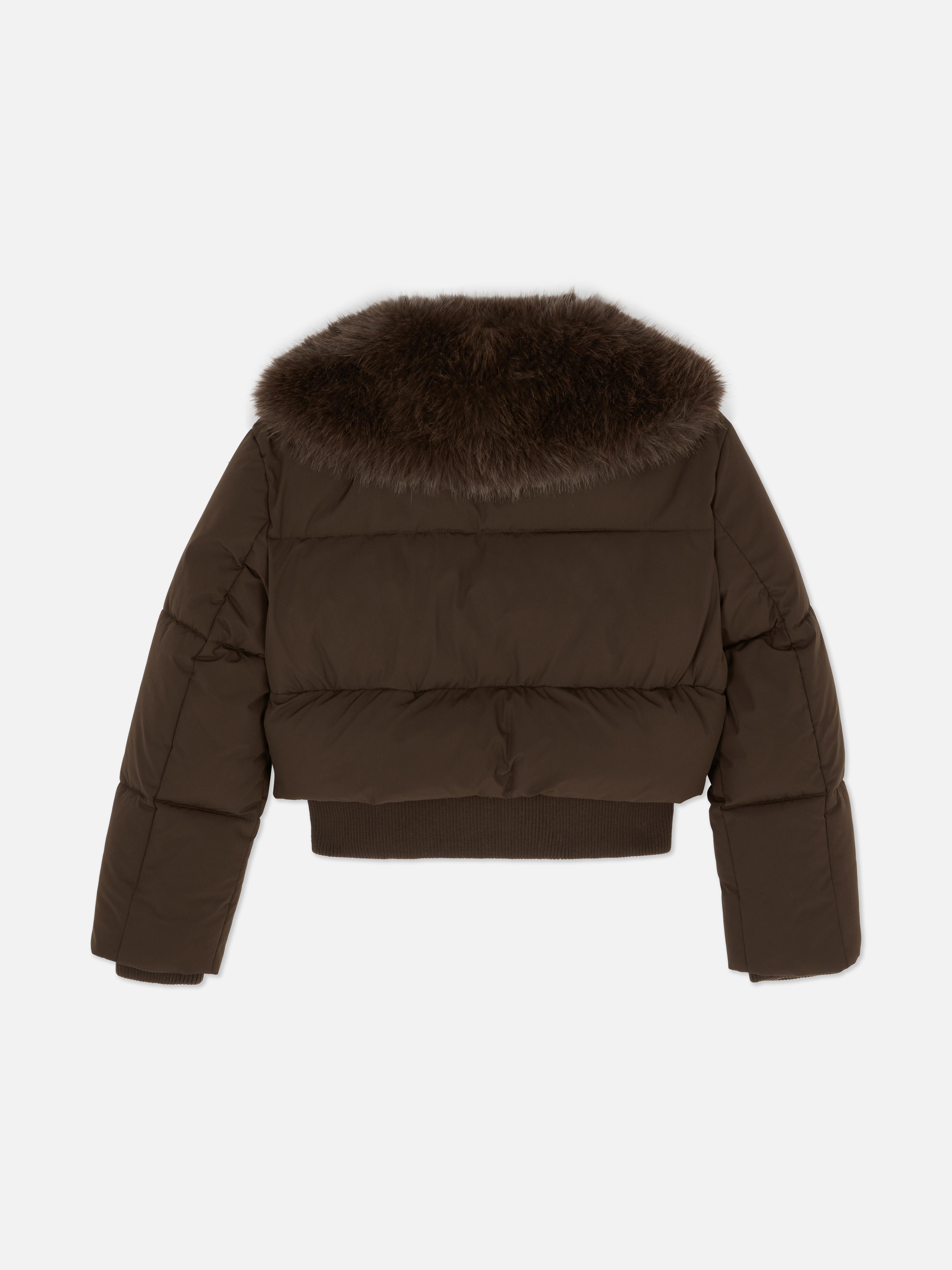 7–15 Jahre | Pufferjacke mit Kunstfellbesatz