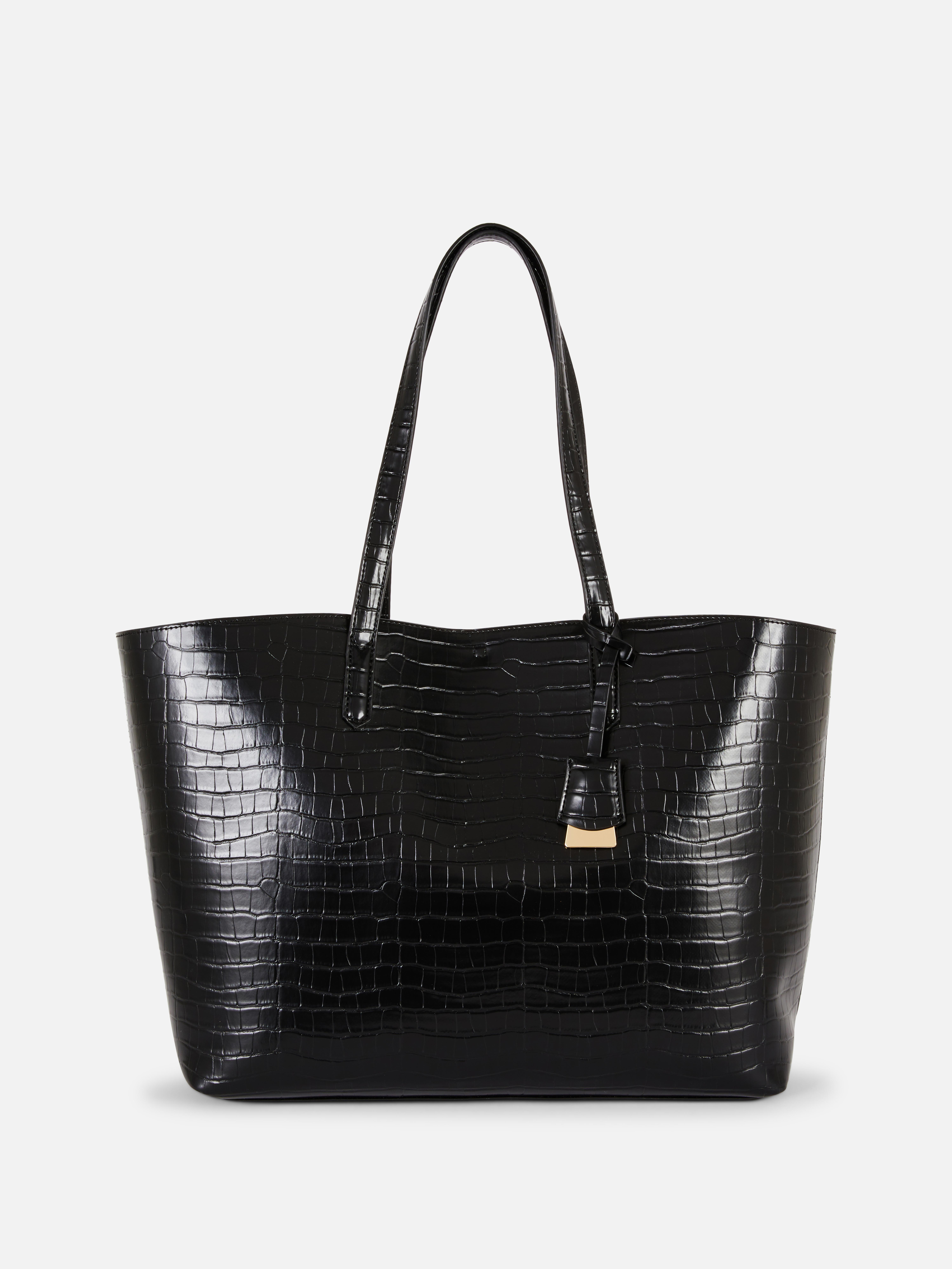Bolsa shopper PU crocodilo