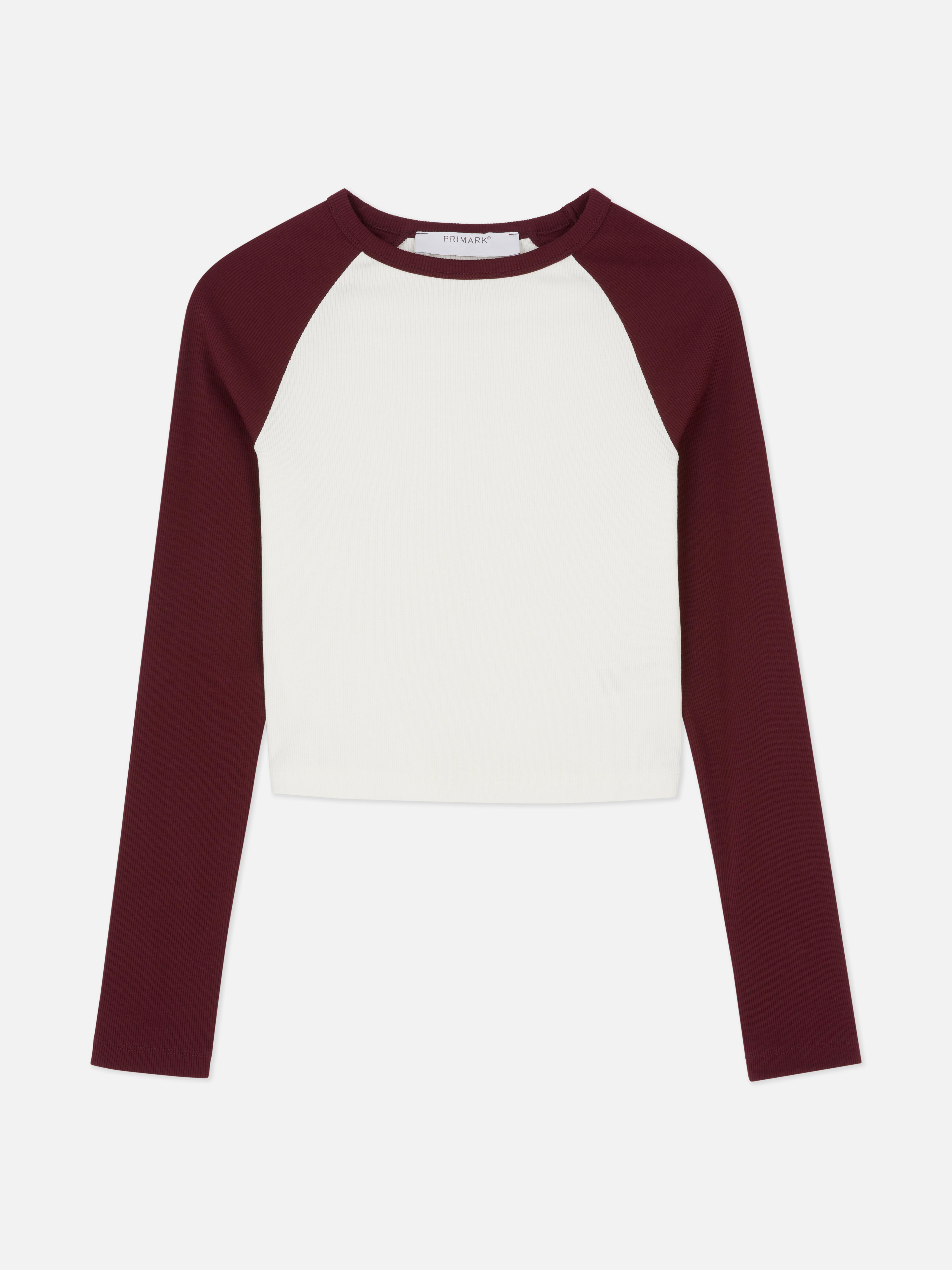 Cropped Ribbed Crew Top