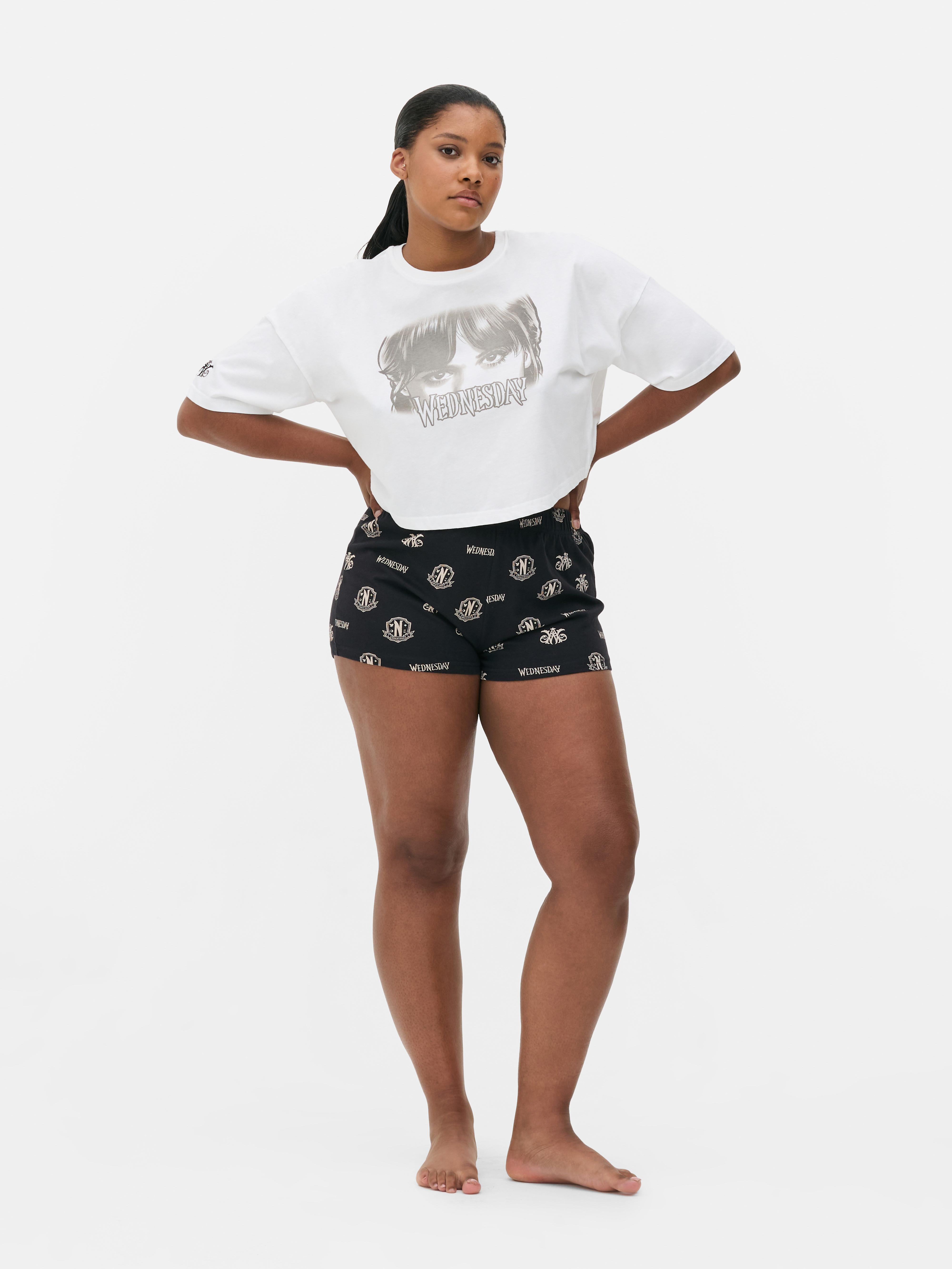 Pijama curto estampado Wednesday