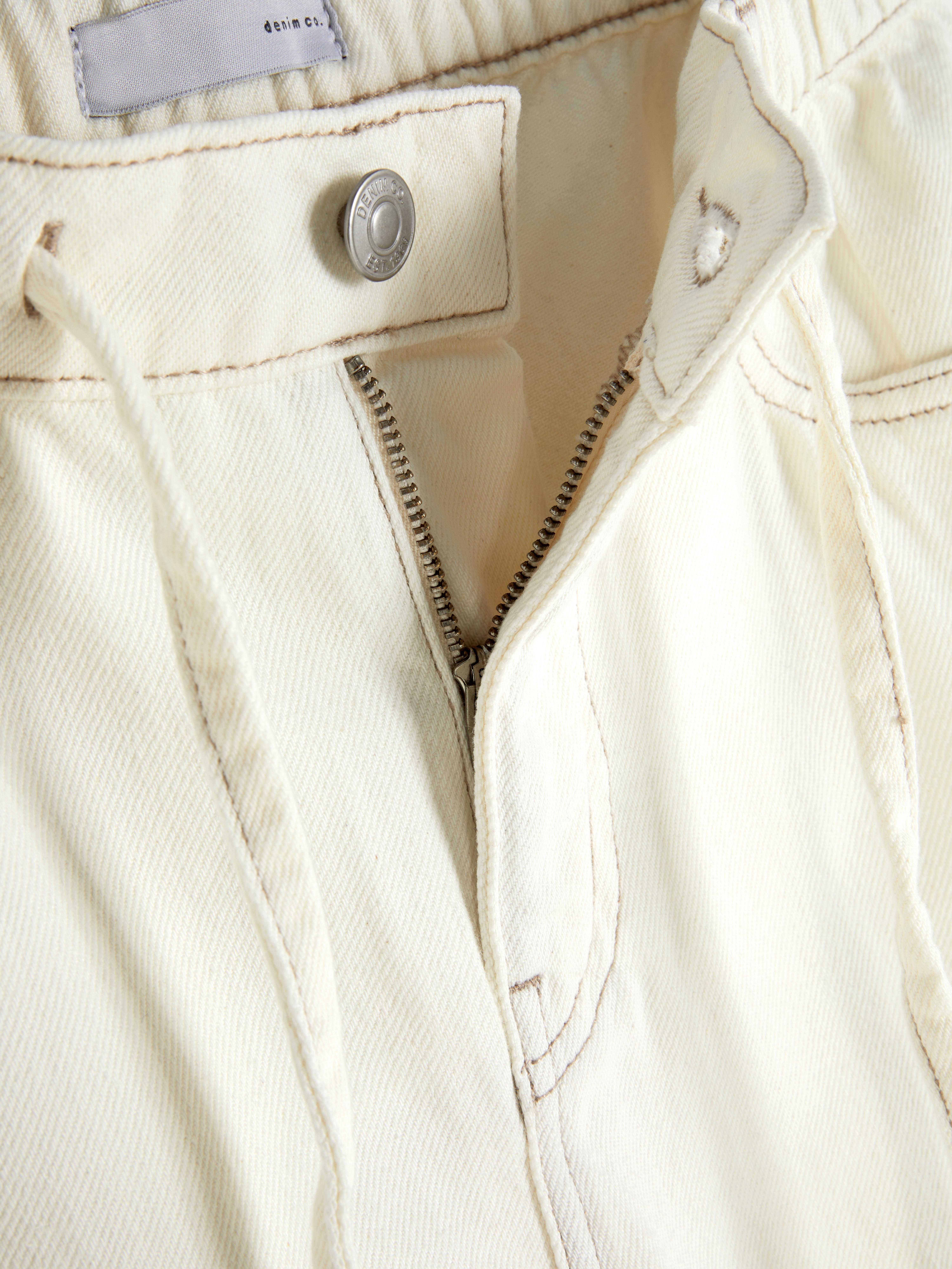 Jean large taille haute à cordon de serrage