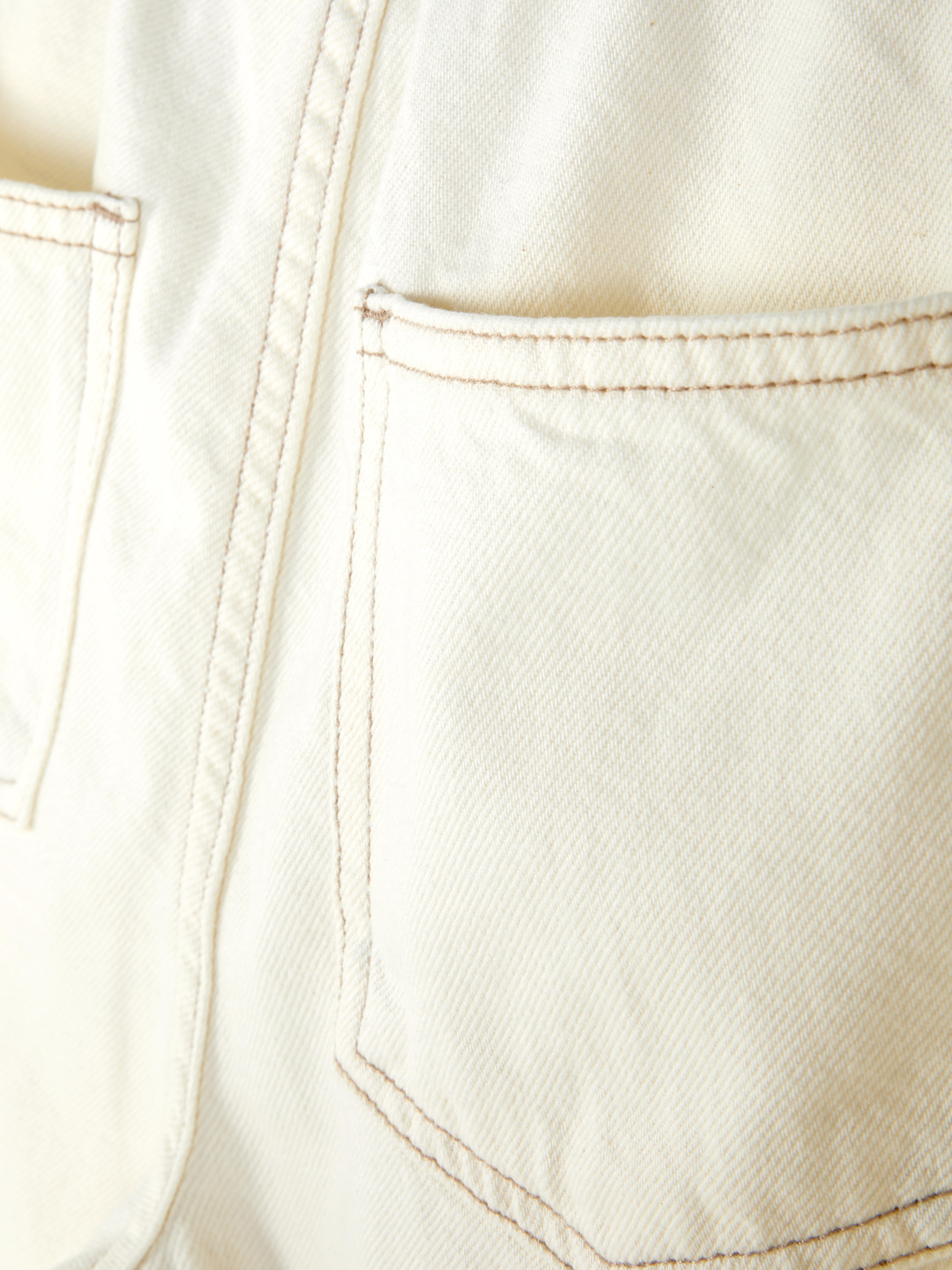 Jean large taille haute à cordon de serrage