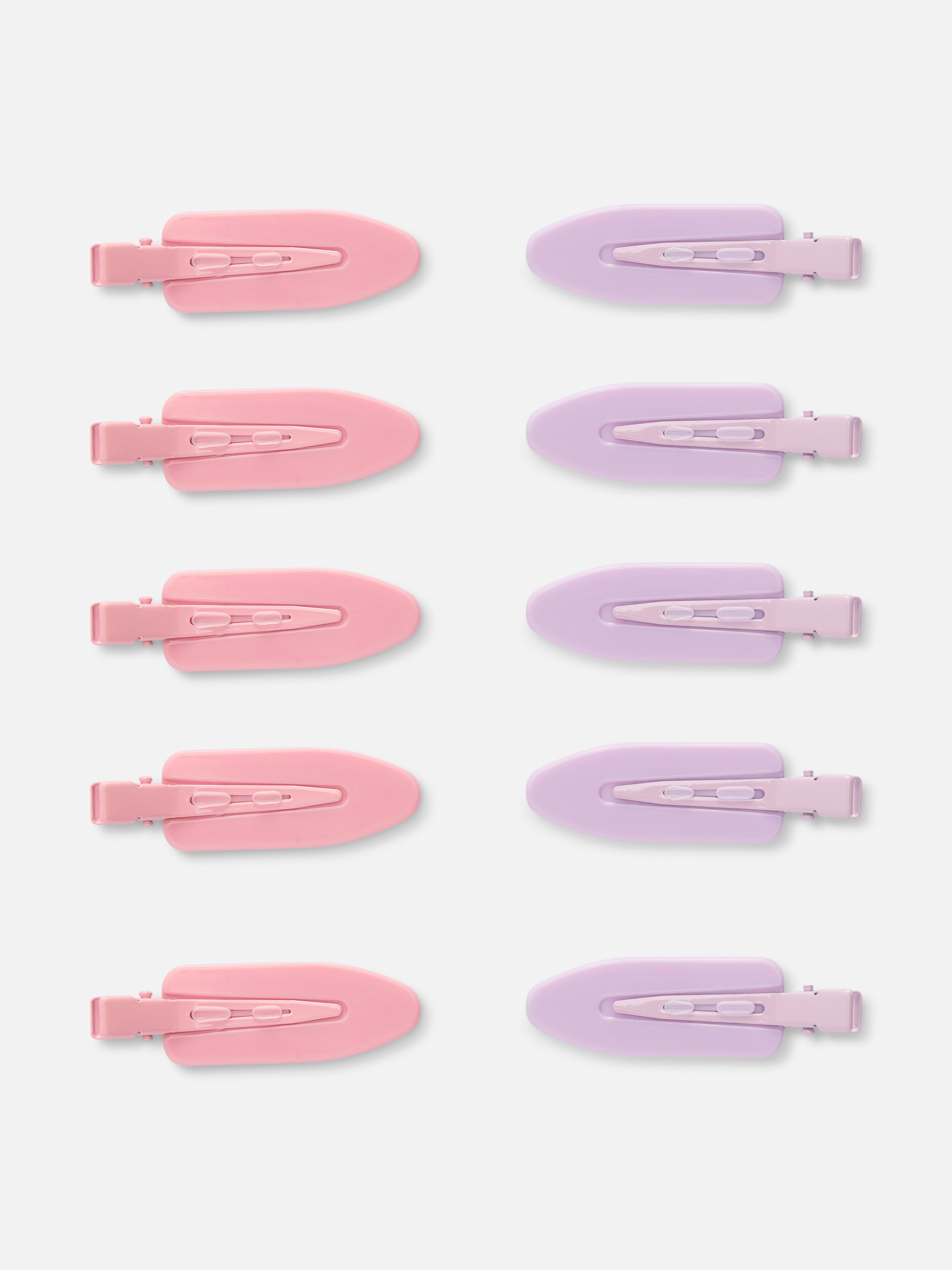 10-Pack Magic Hair Clips Lilac