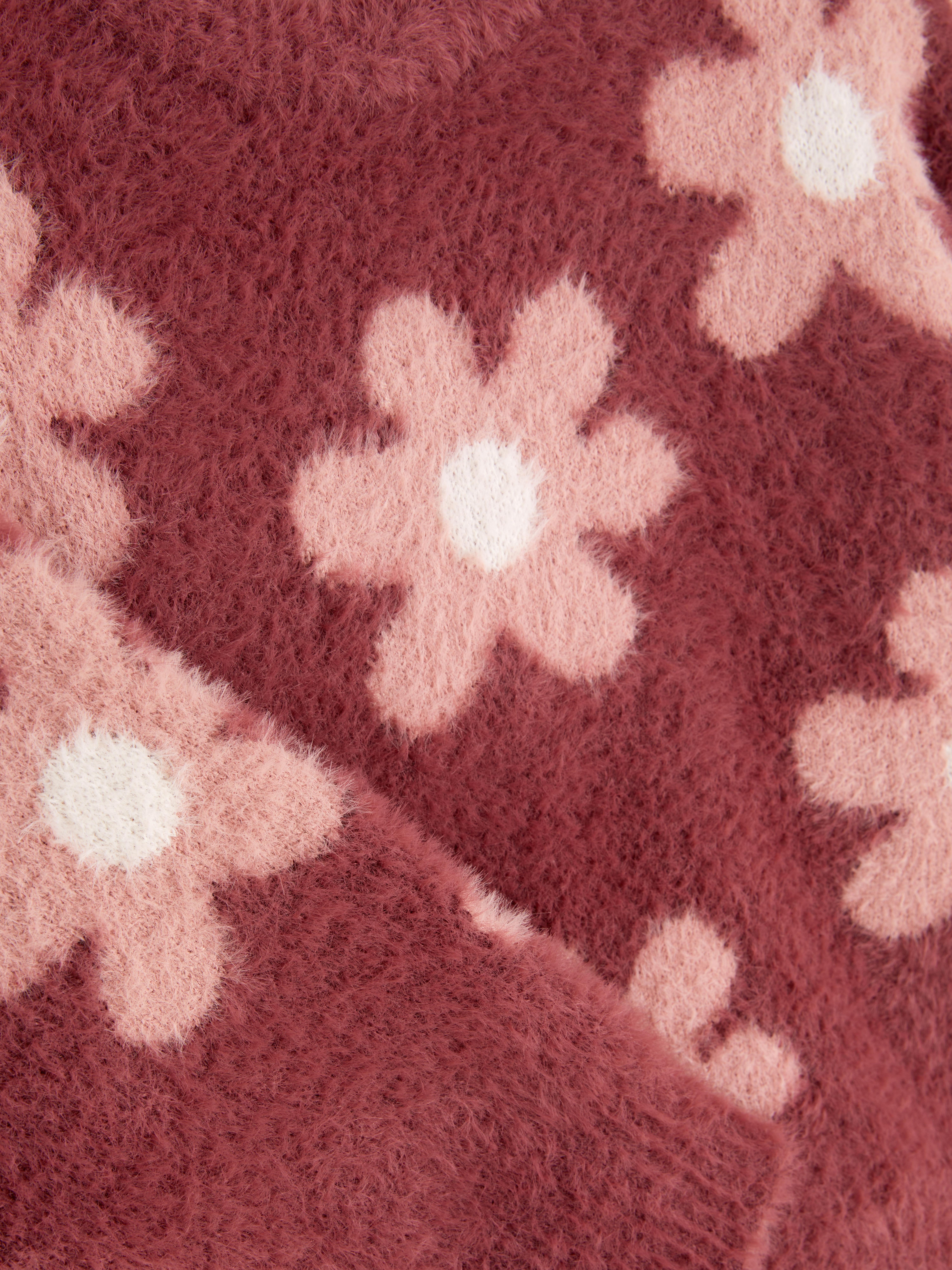 1.5-8yrs | Floral Fluffy Jumper