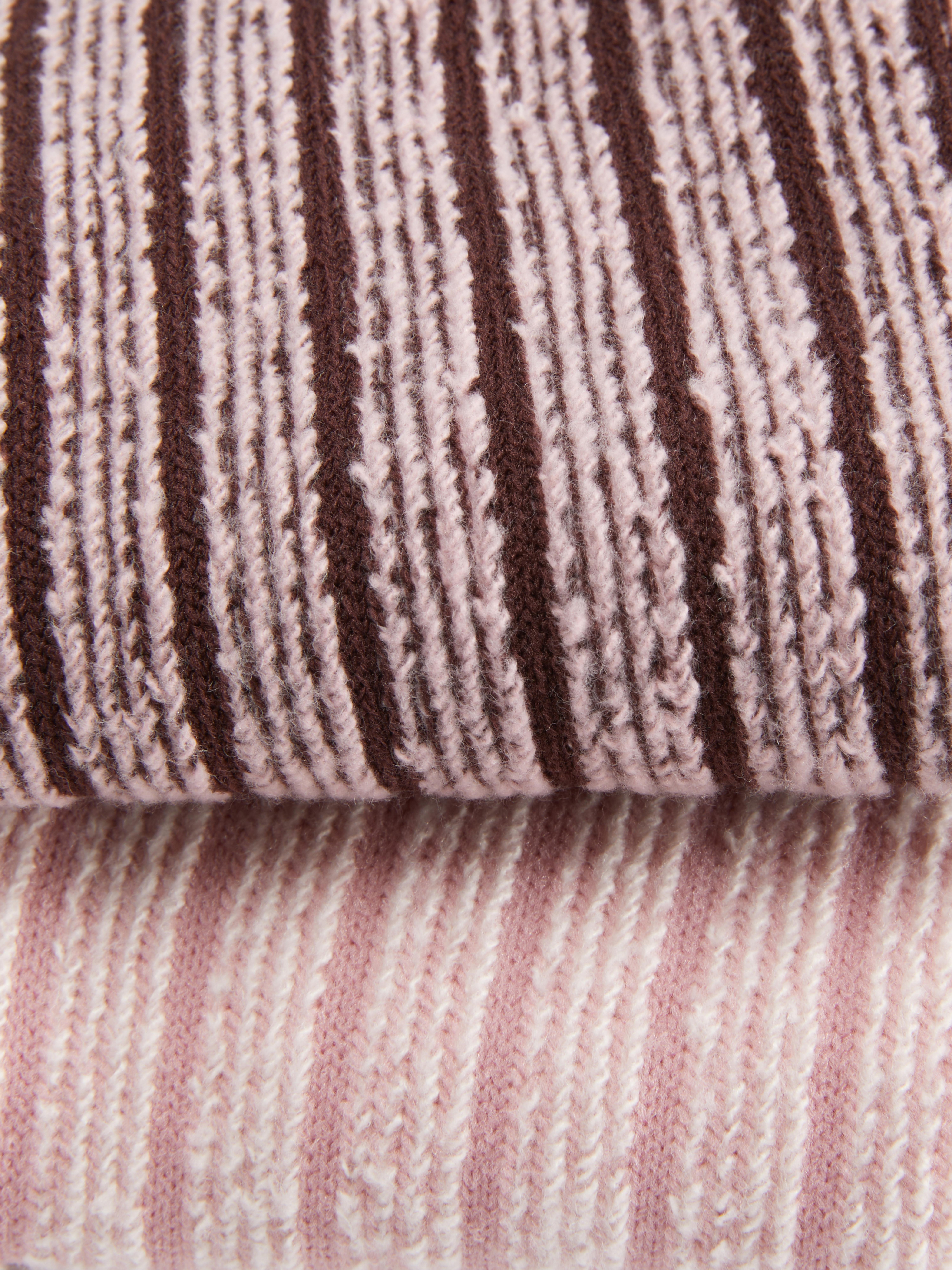 2pk Breast Cancer Awareness Ribbed Crew Socks