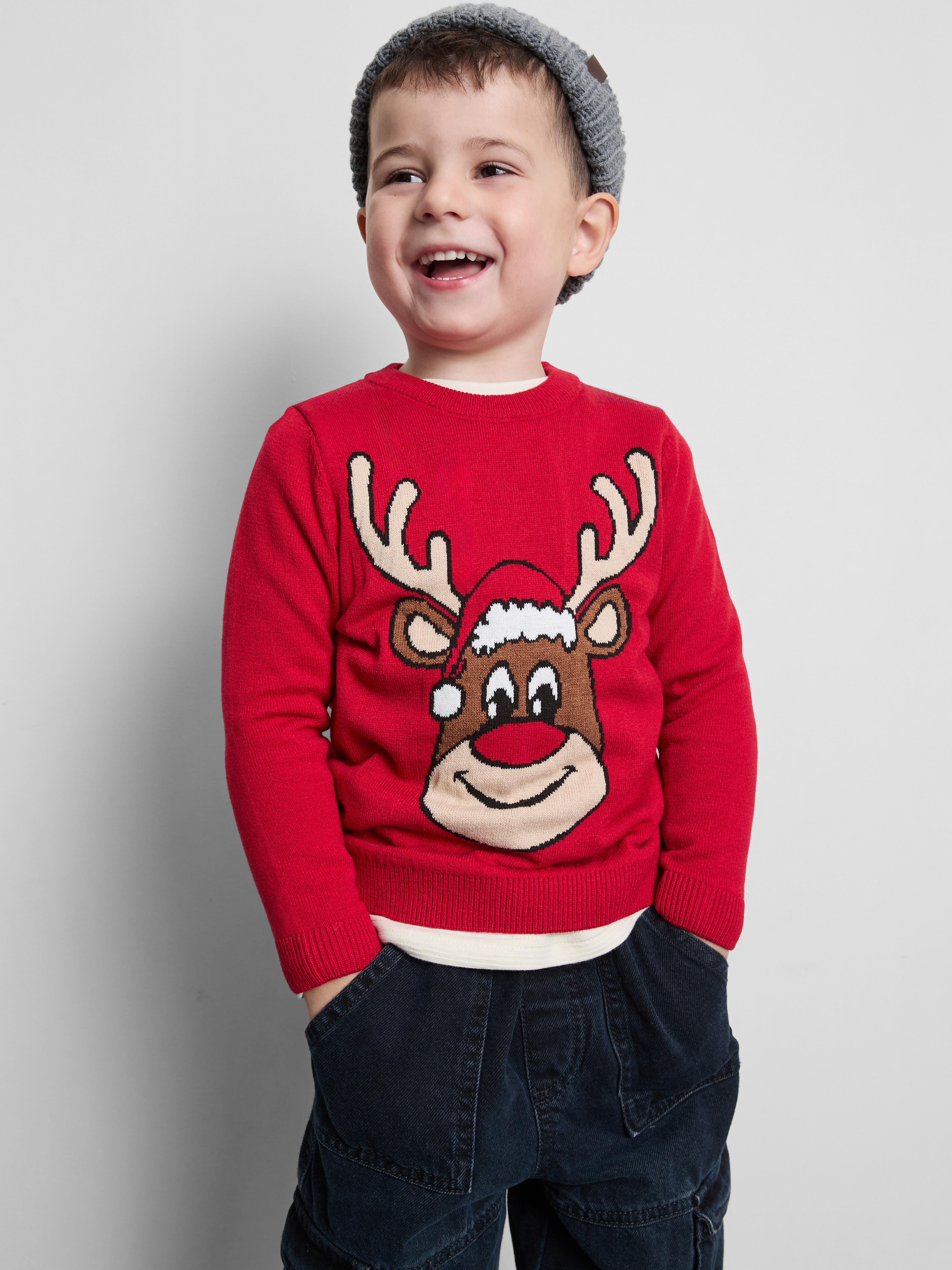 1,5-8 anni | Maglione con renna natalizia