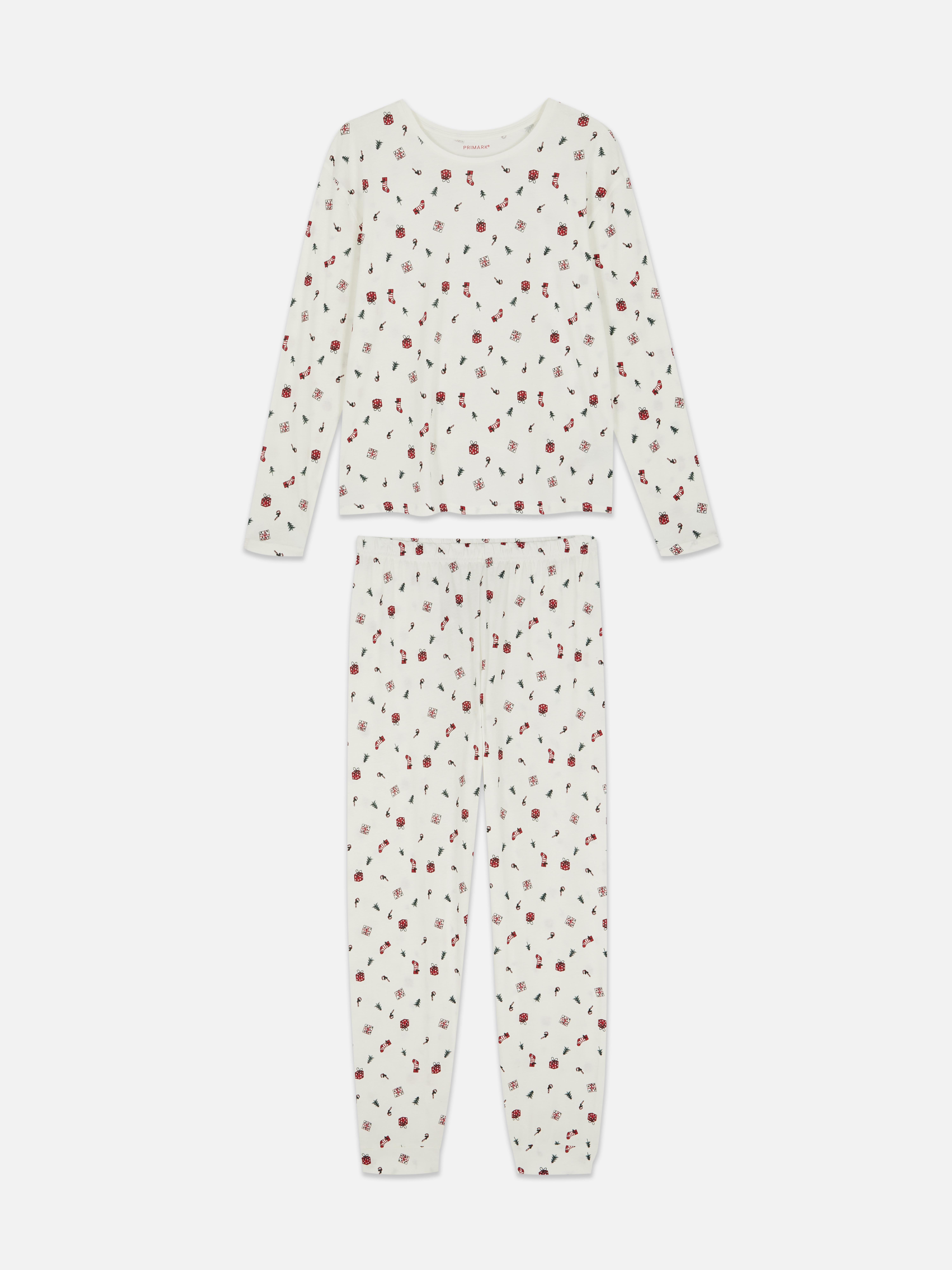 Christmas Print Long Pyjamas