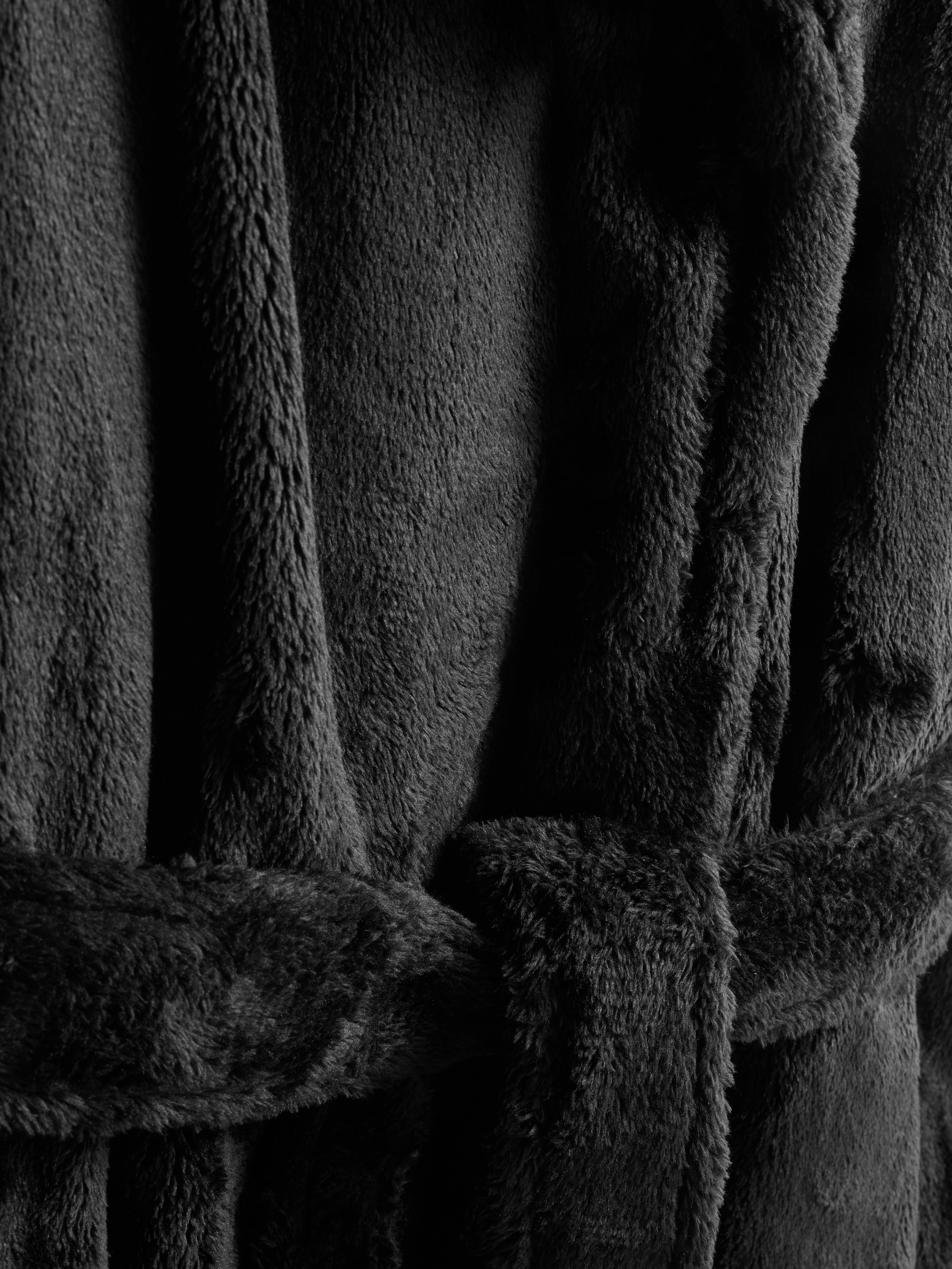 Robe de chambre longue à capuche de luxe