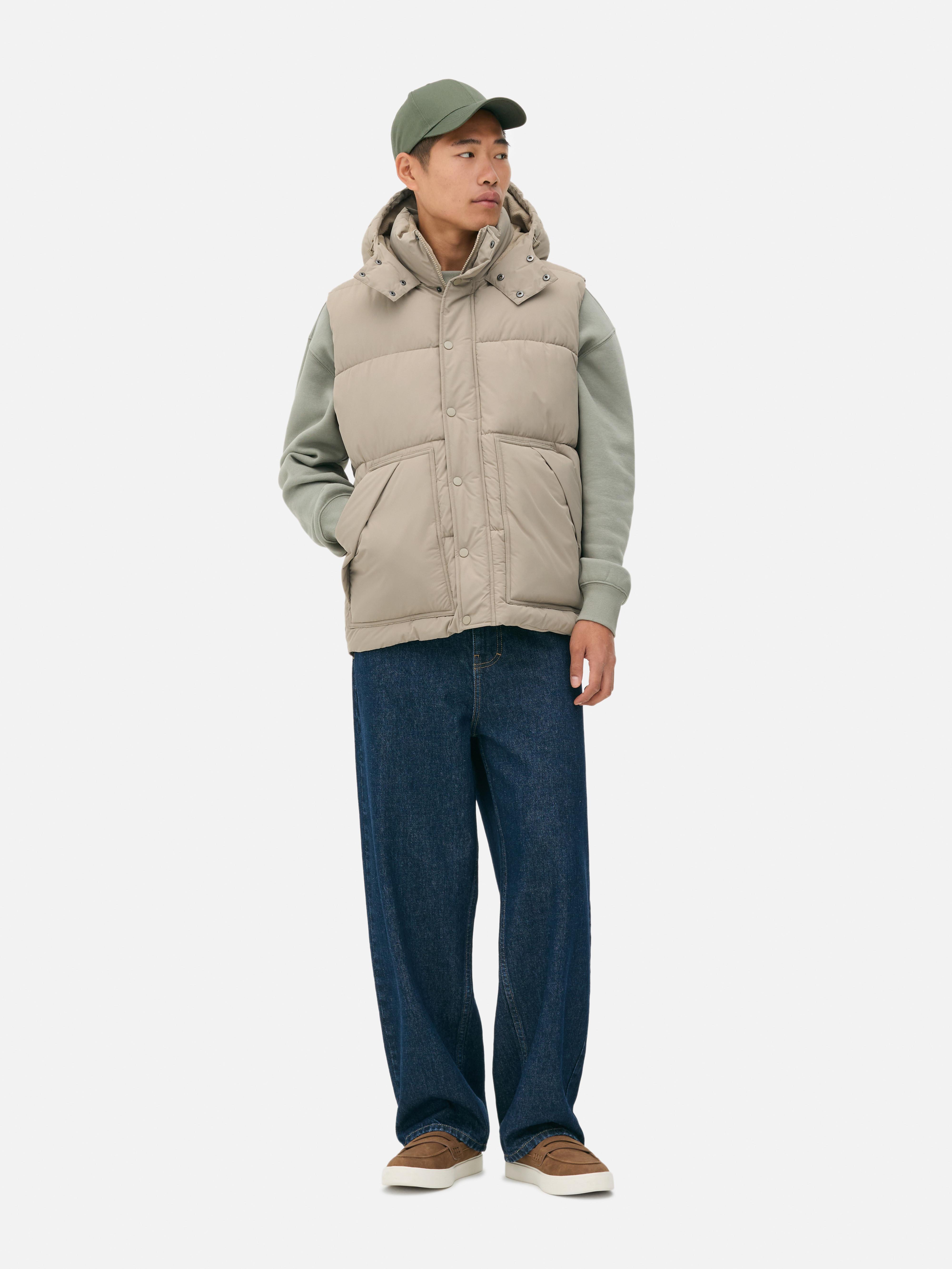 Veste sans manches zippée à capuche