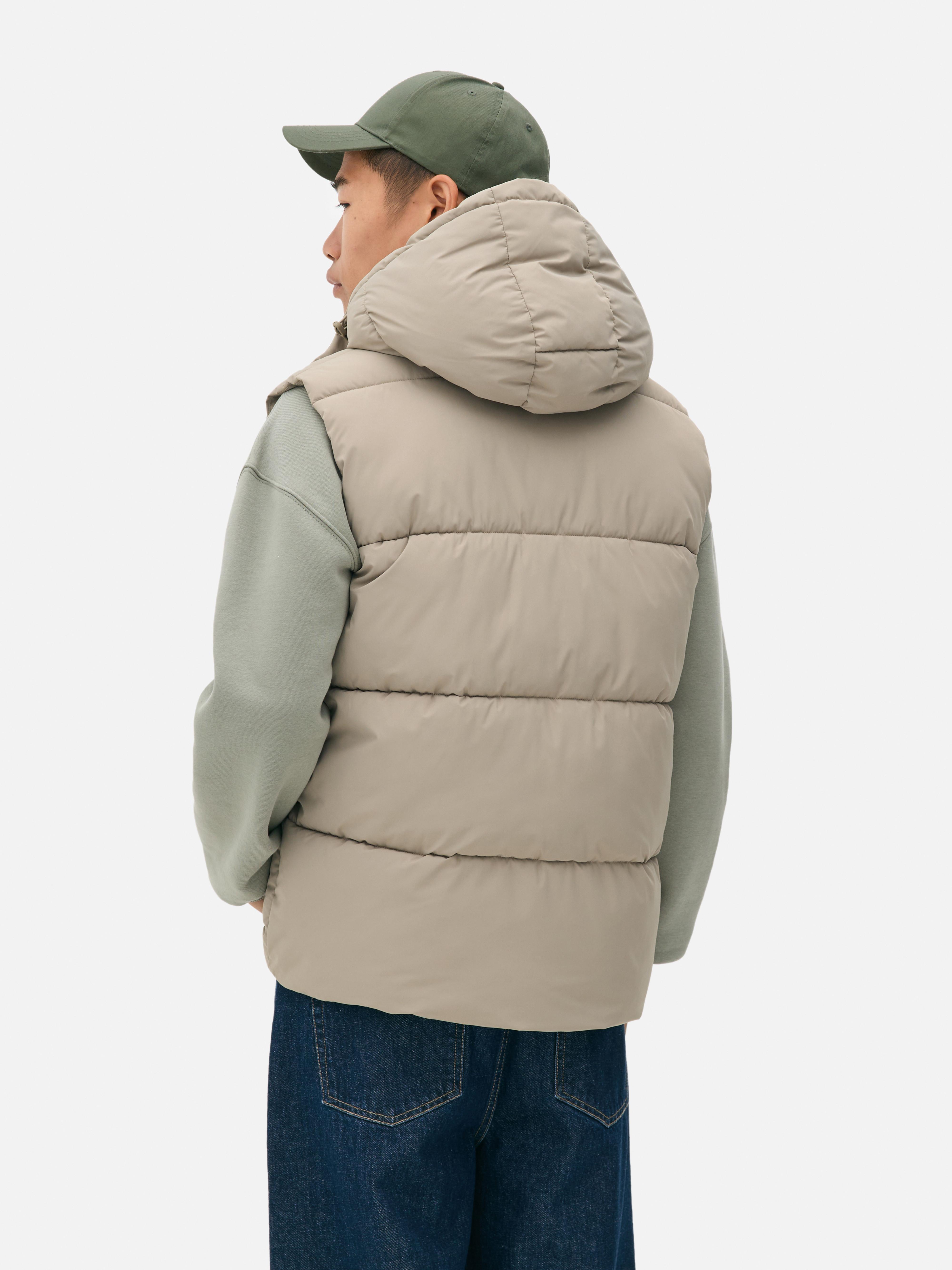 Veste sans manches zippée à capuche