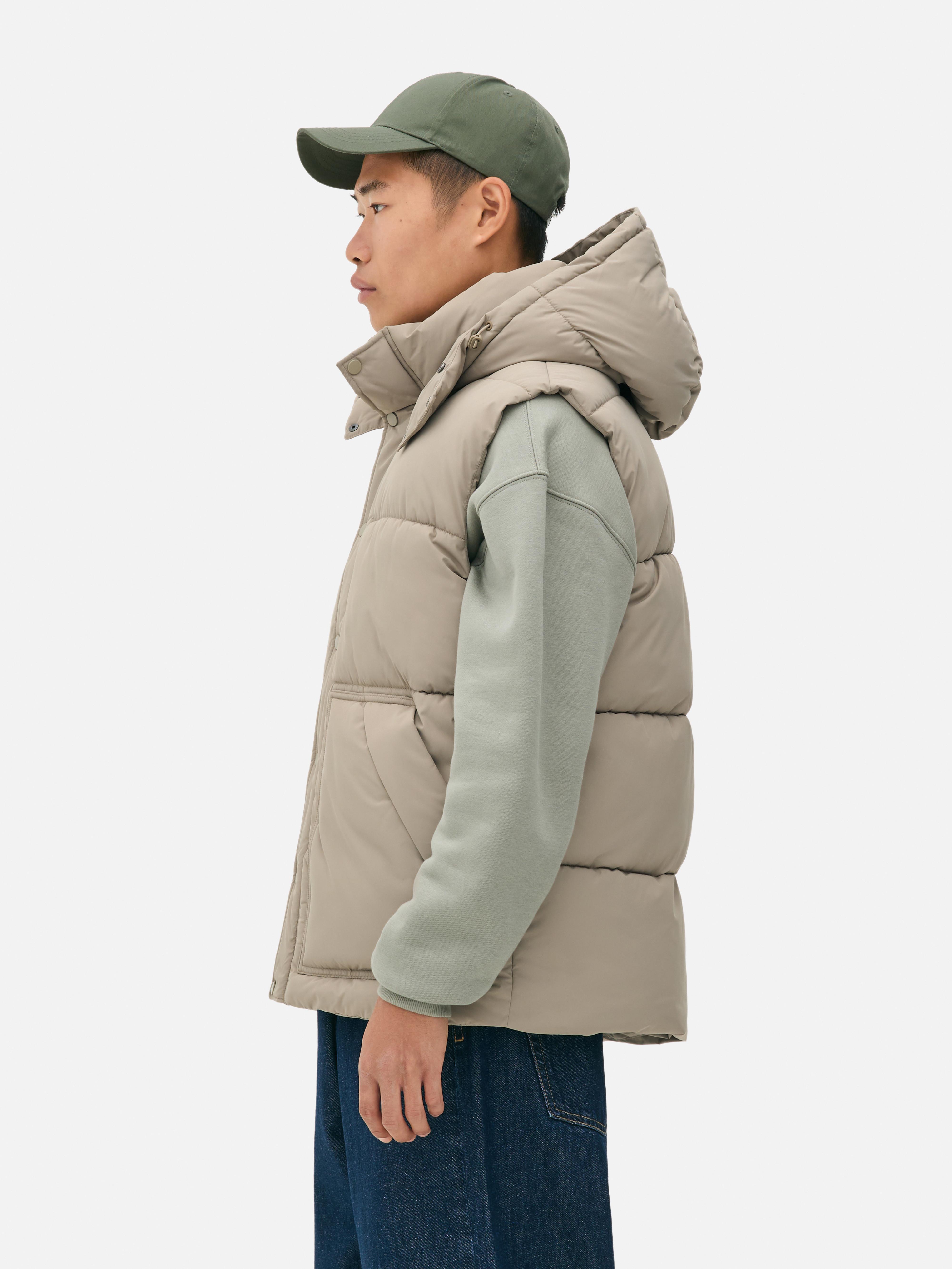 Veste sans manches zippée à capuche