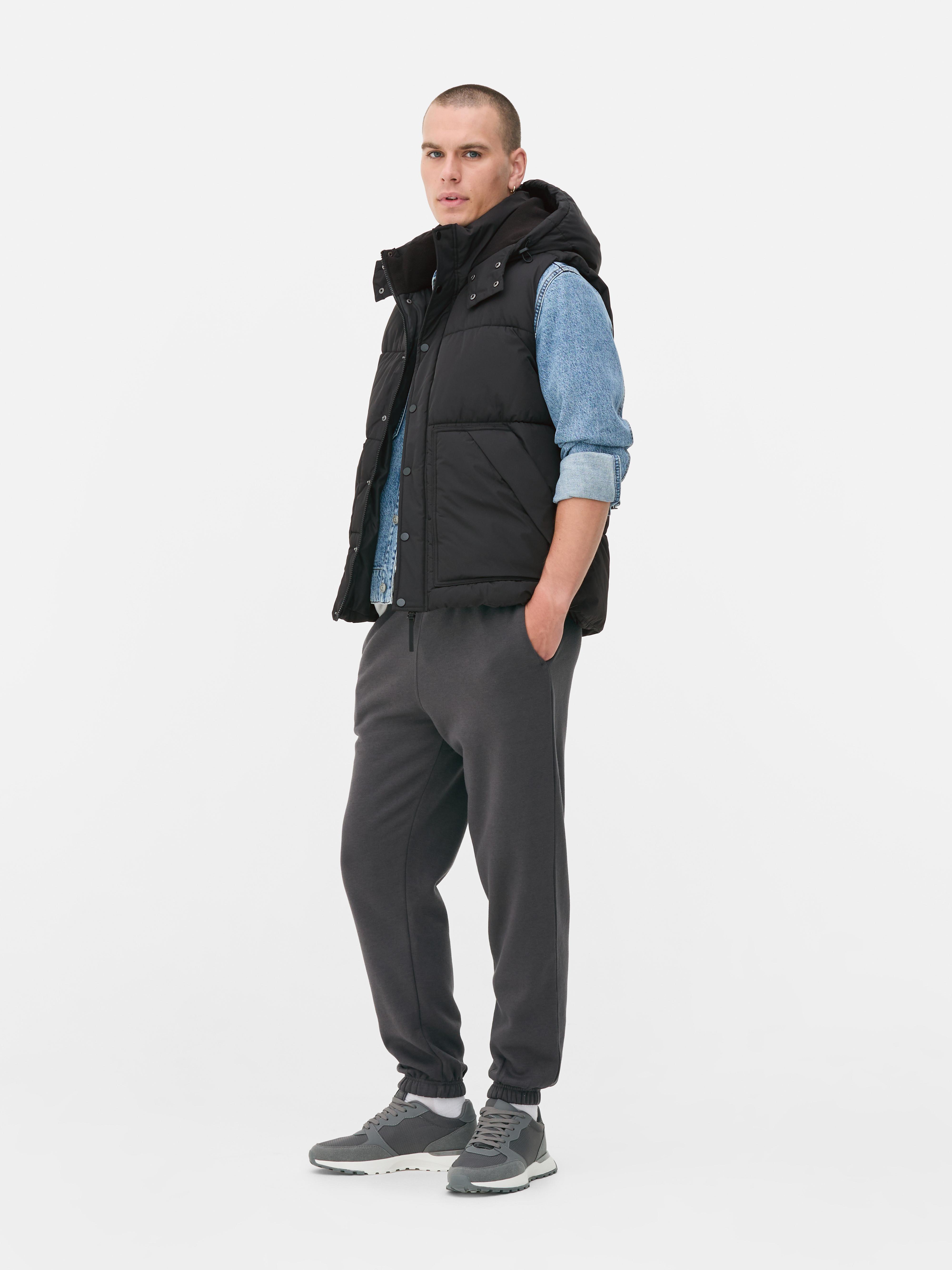 Veste sans manches zippée à capuche