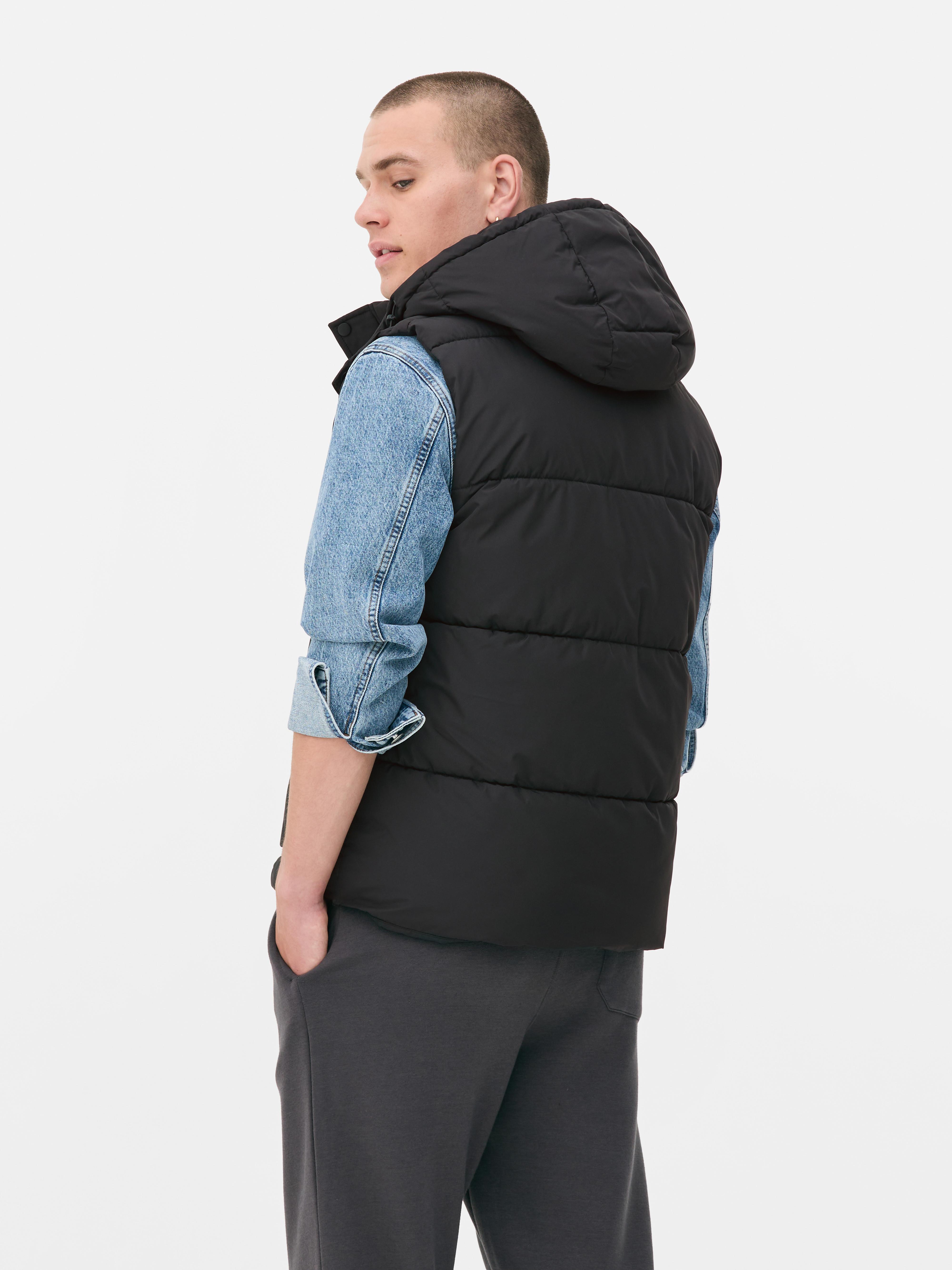 Veste sans manches zippée à capuche