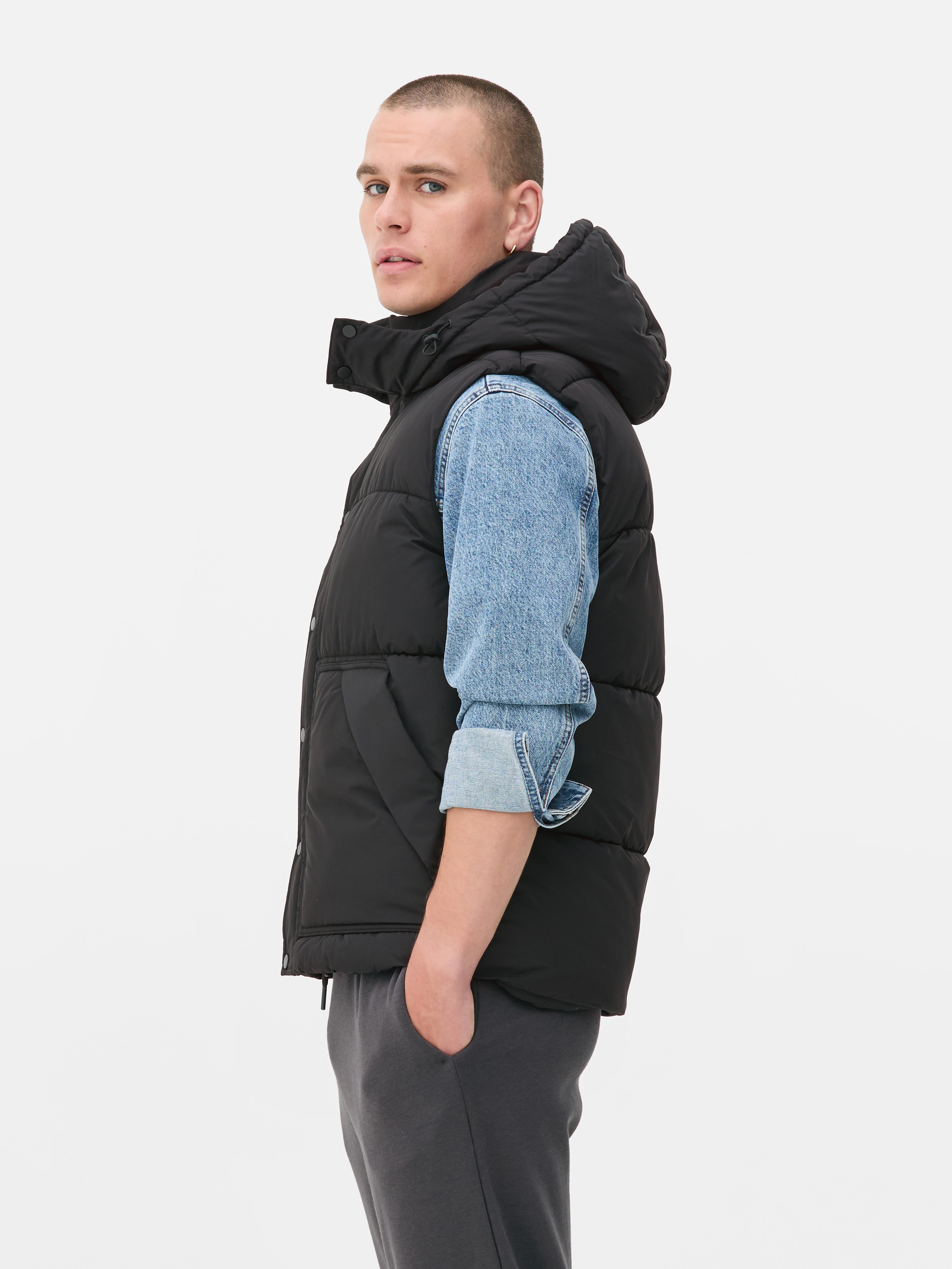 Veste sans manches zippée à capuche