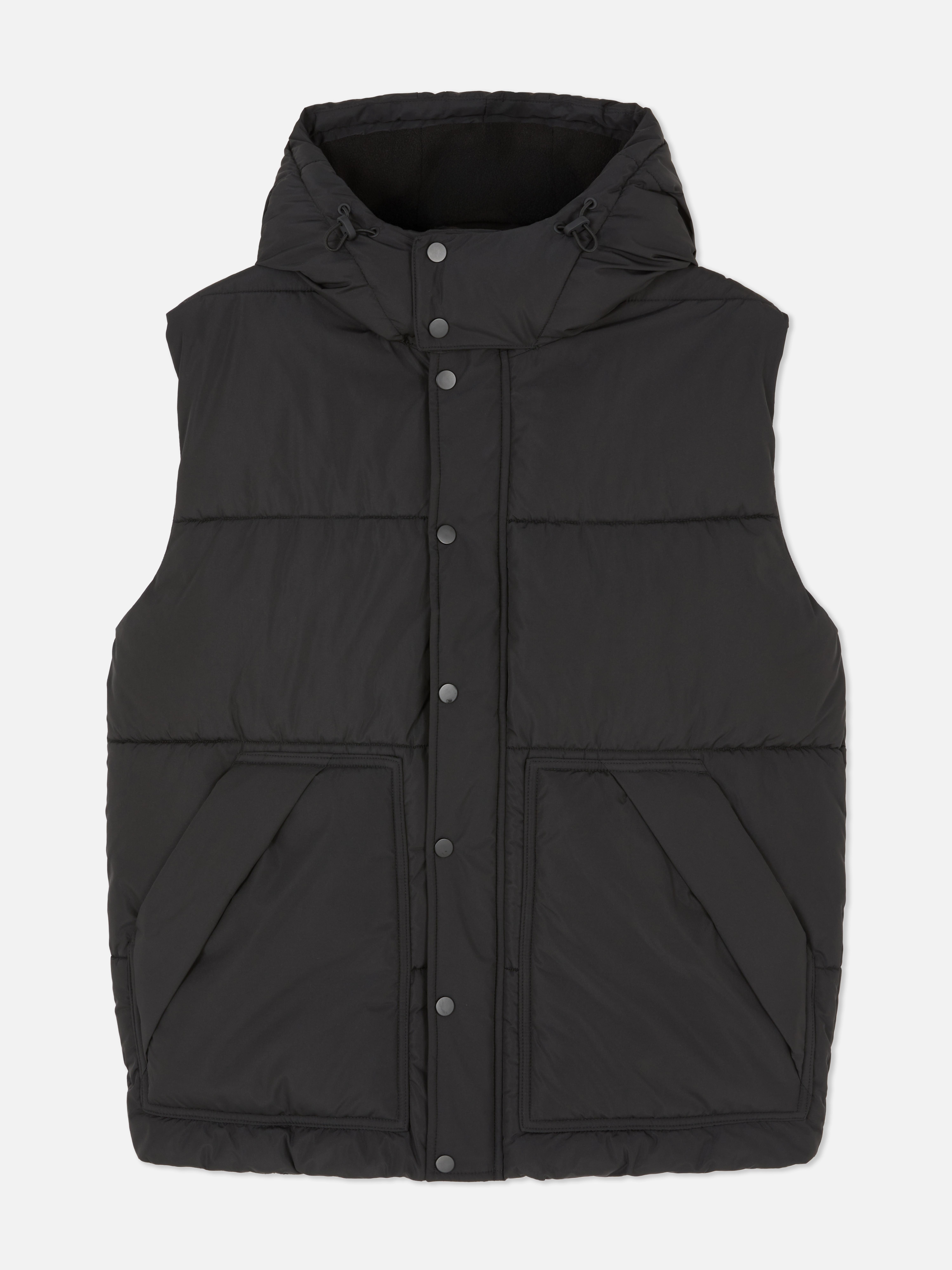 Veste sans manches zippée à capuche