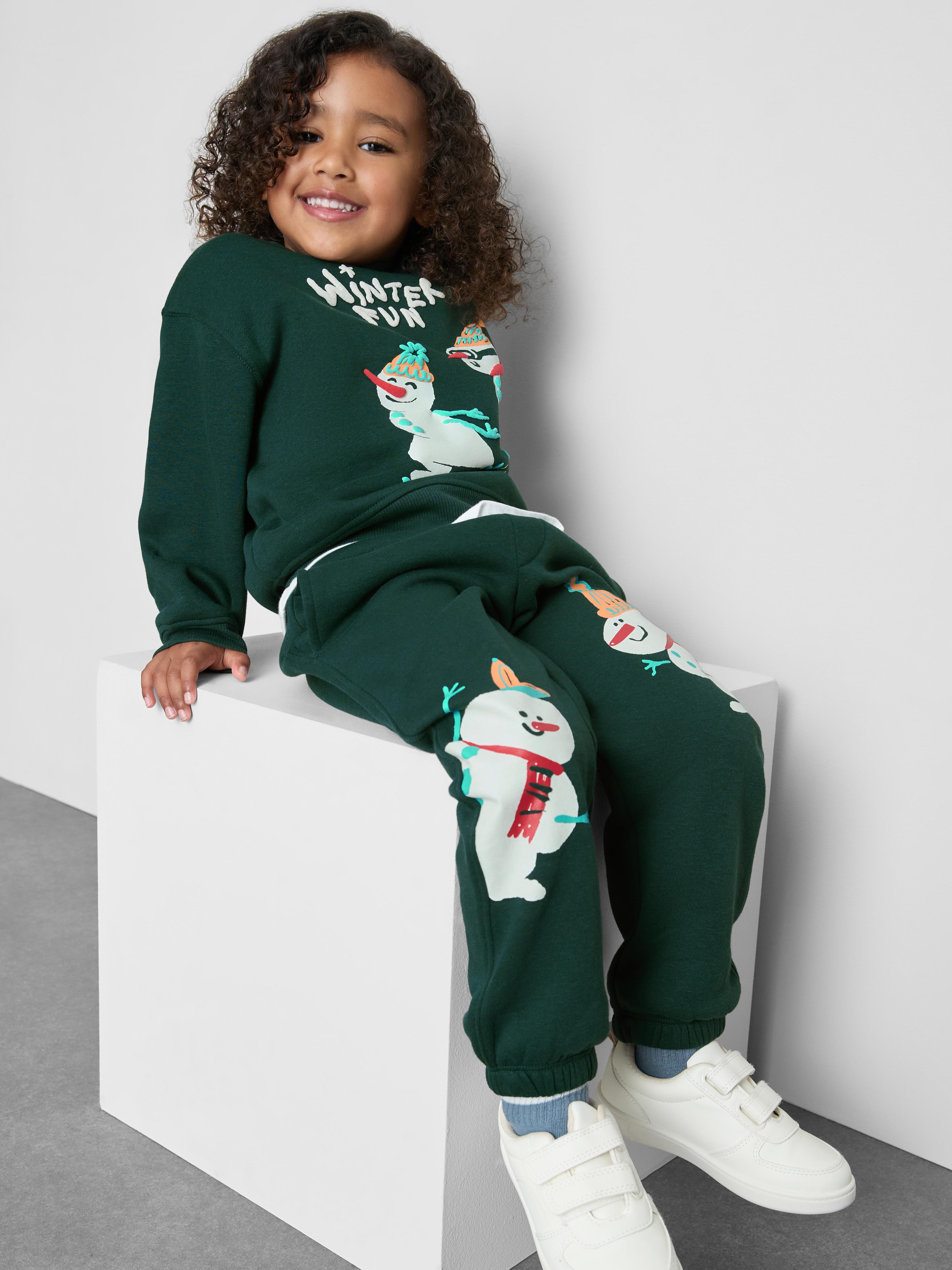 1,5-8 jr | Sweatshirt en joggingbroek met kerstprint
