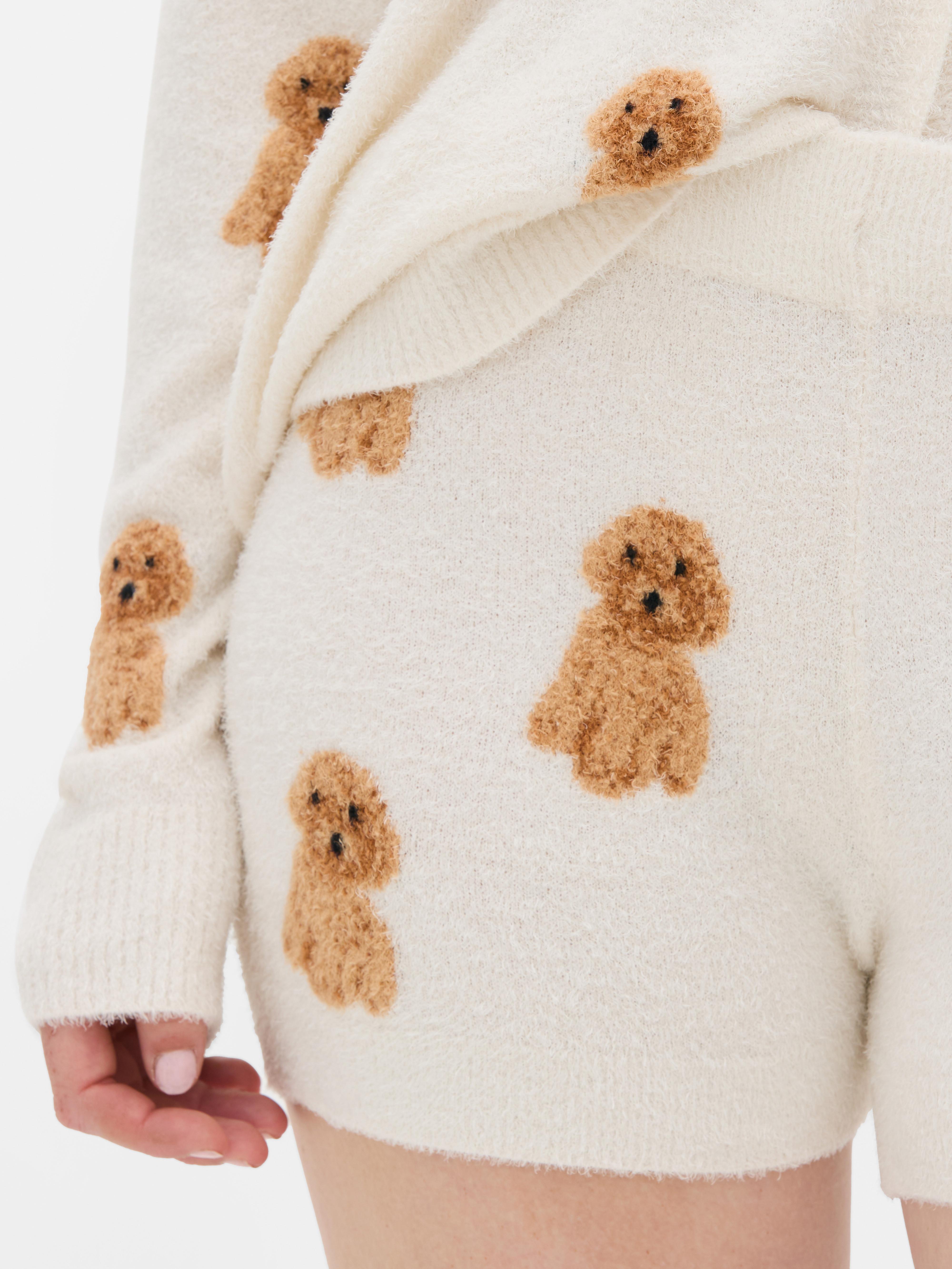 Fluffy Printed Pyjama Shorts