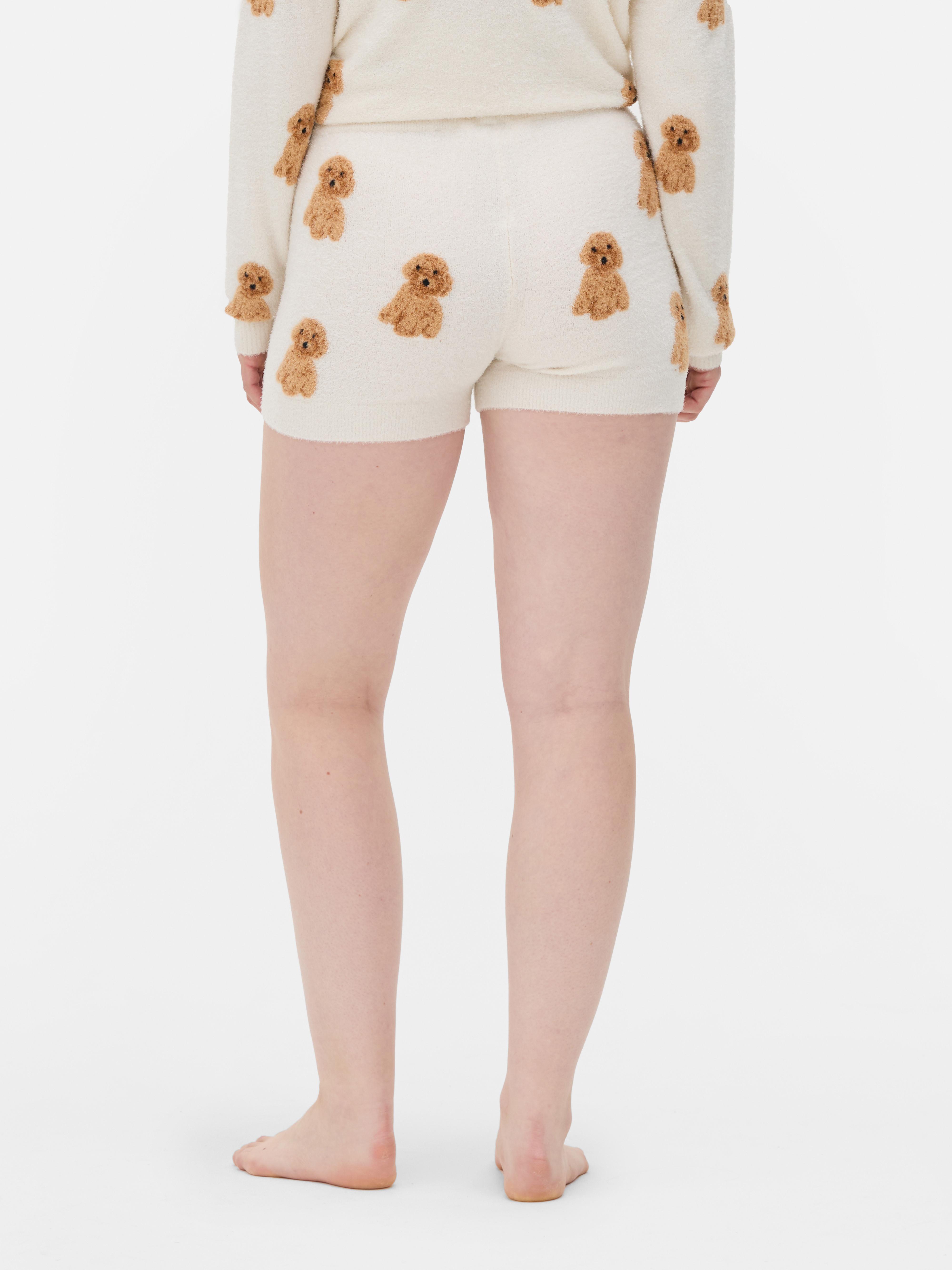Fluffy Printed Pyjama Shorts
